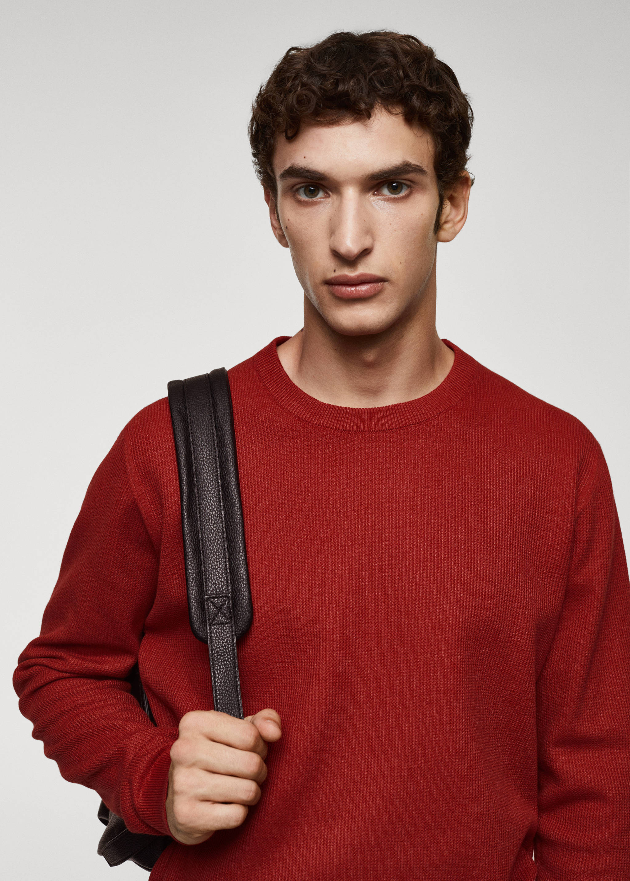 Bavlněný svetr se strukturou - Detail zboží 1