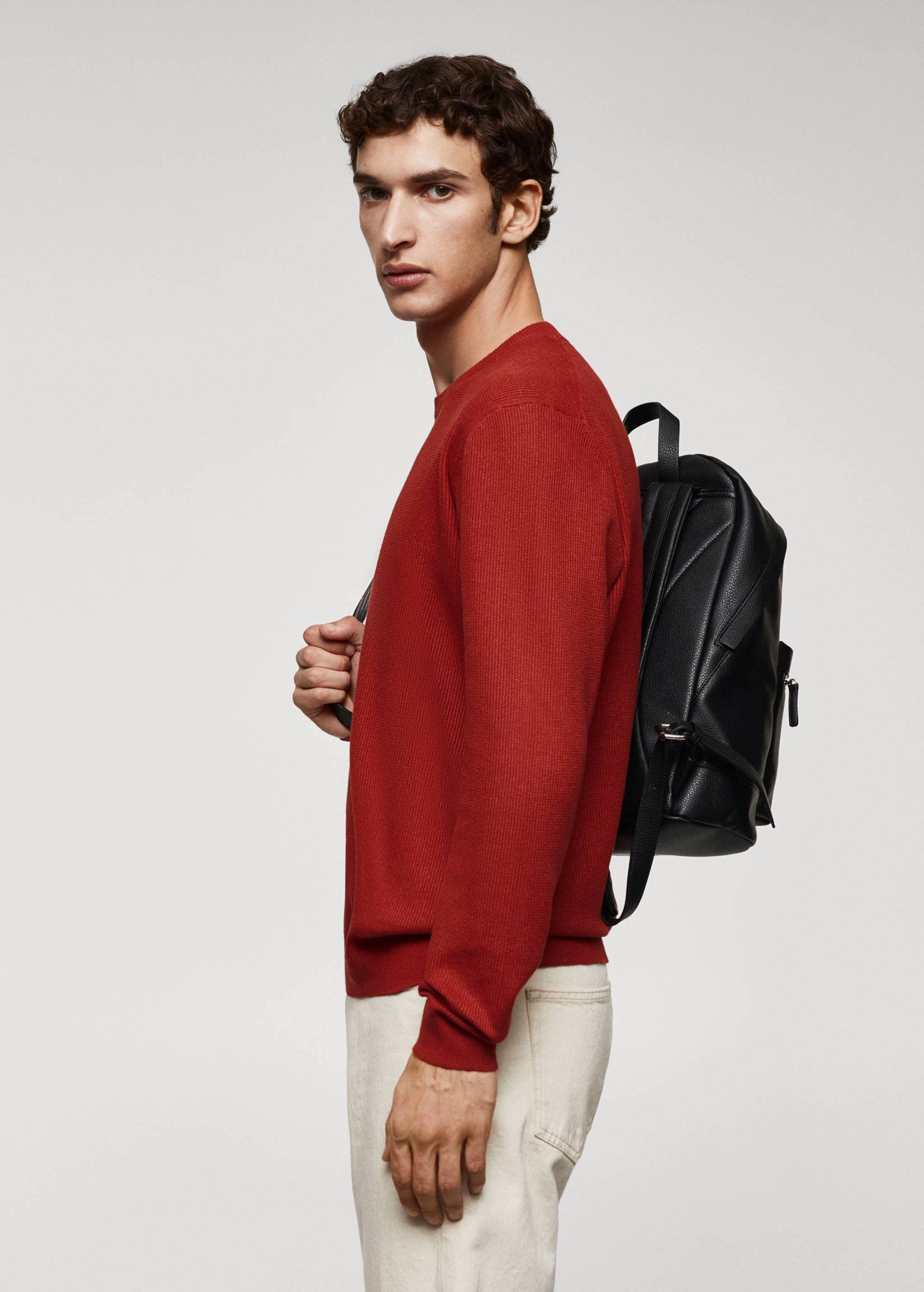 Bavlněný svetr se strukturou - Detail zboží 2