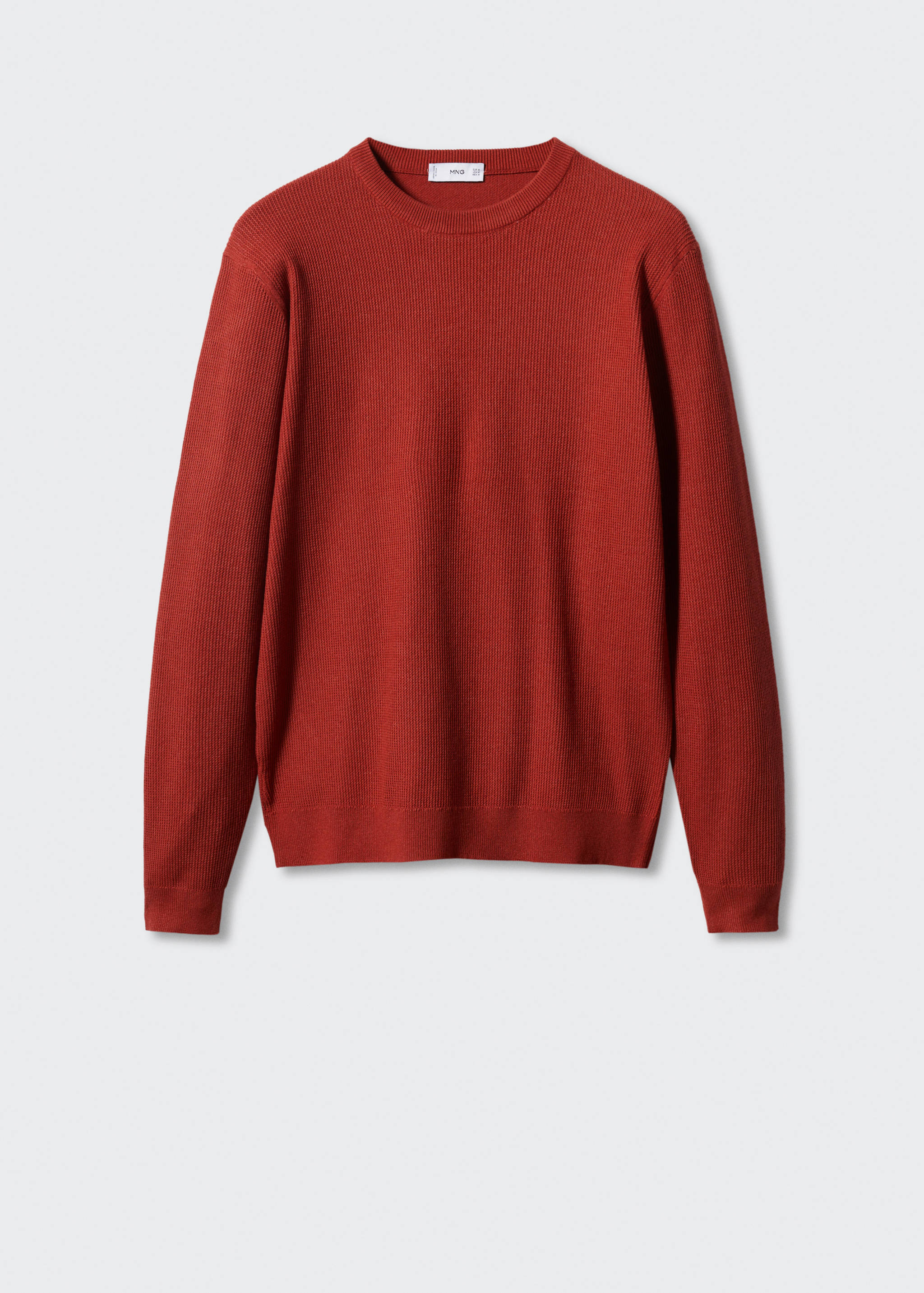 Bavlněný svetr se strukturou - Zboží bez modelu