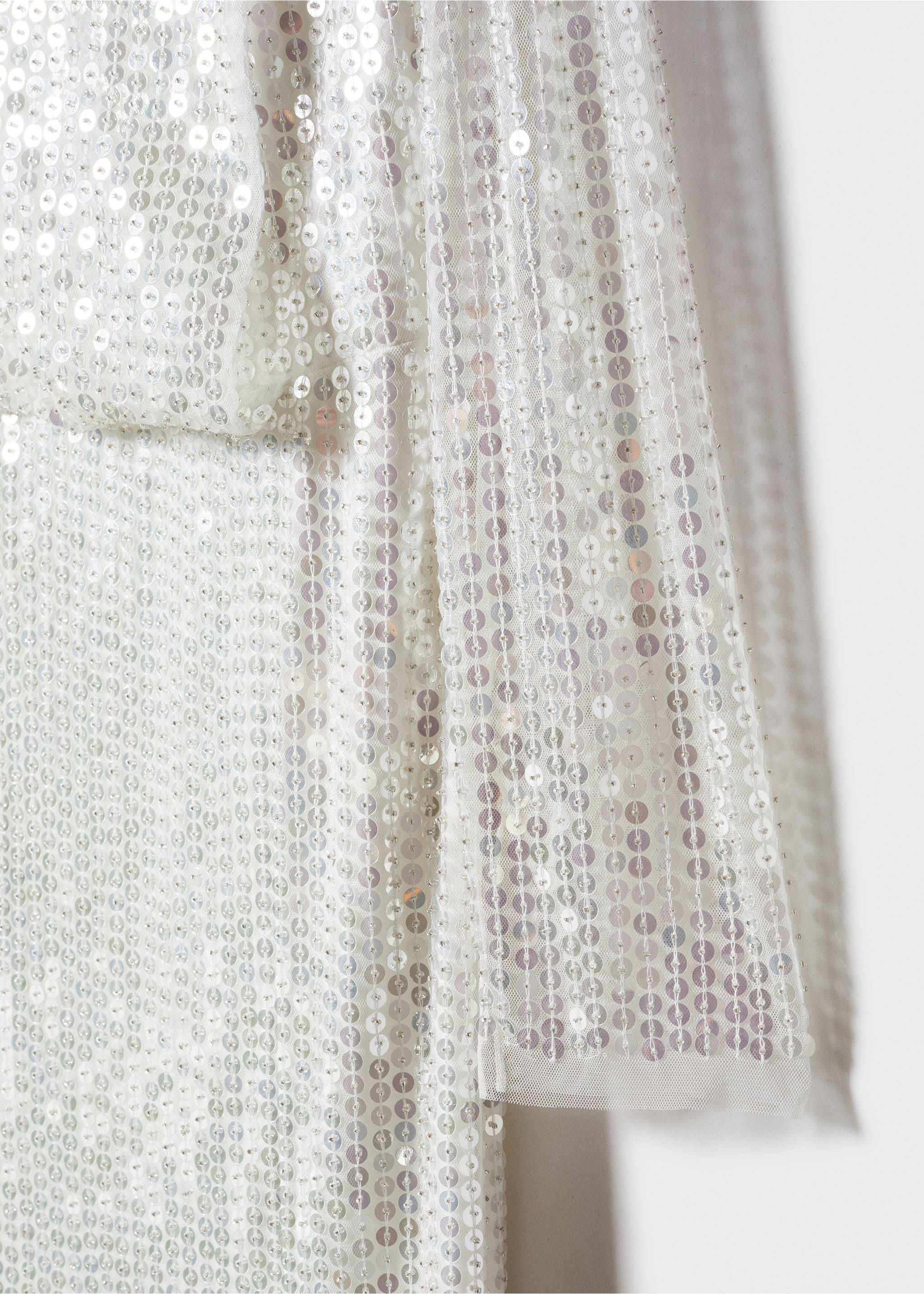 Robe paillettes ouverture - Détail de l'article 8, Blanc. Ref: 57040747-00.