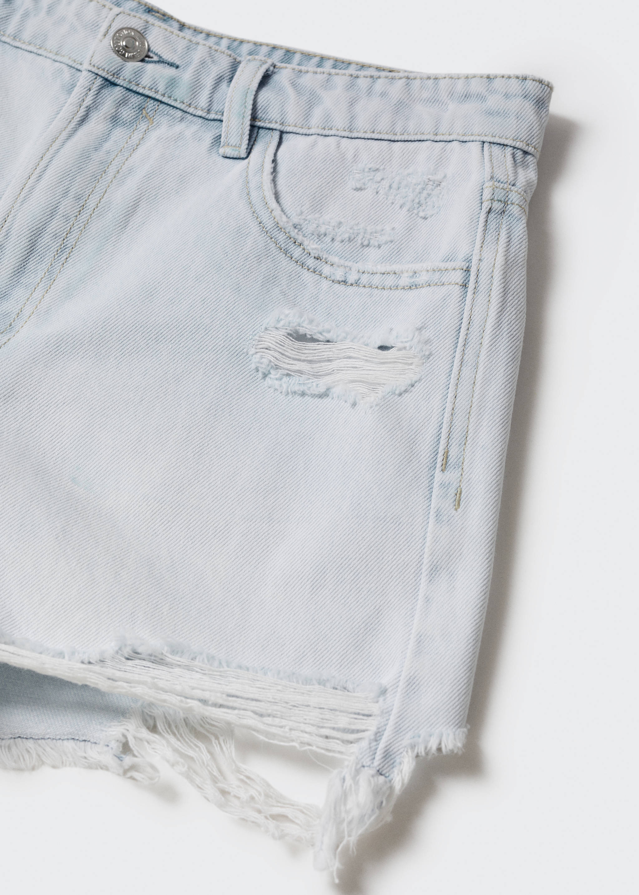 Jeansshorts mit Zierrissen - Detail des Artikels 8