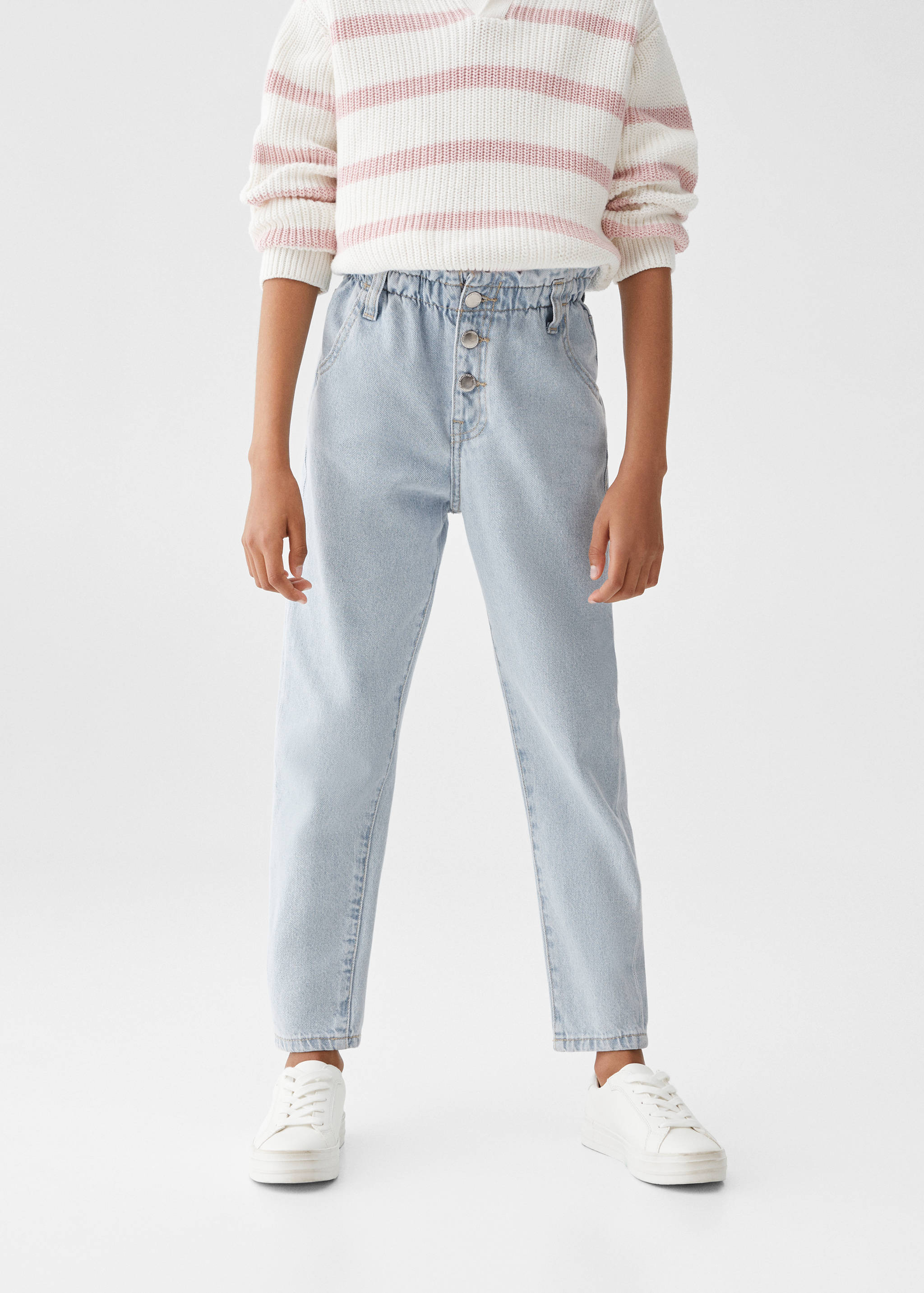 Paperbag-Jeans - Mittlere Ansicht