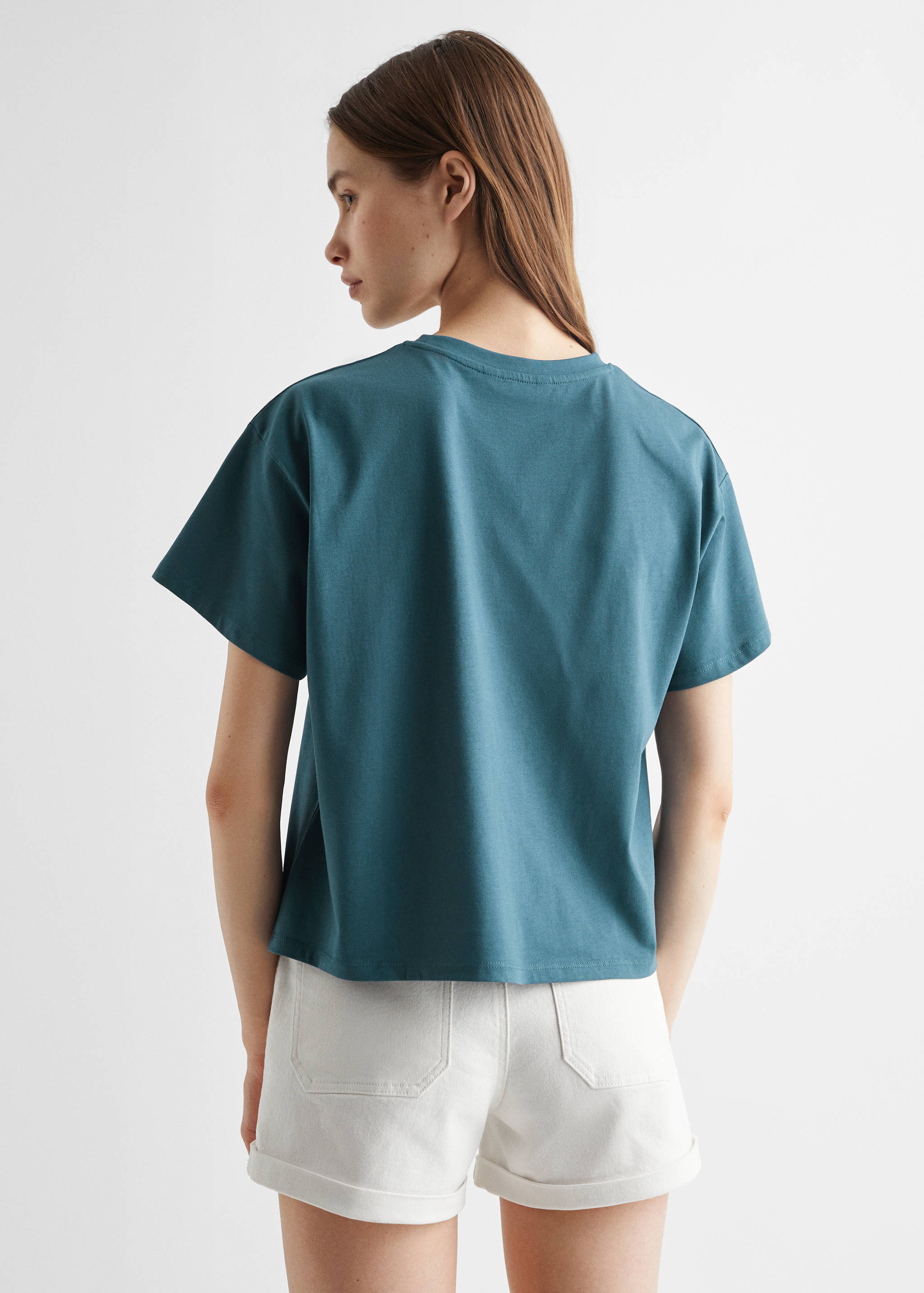 Printed cotton-blend T-shirt - Reverse of the article