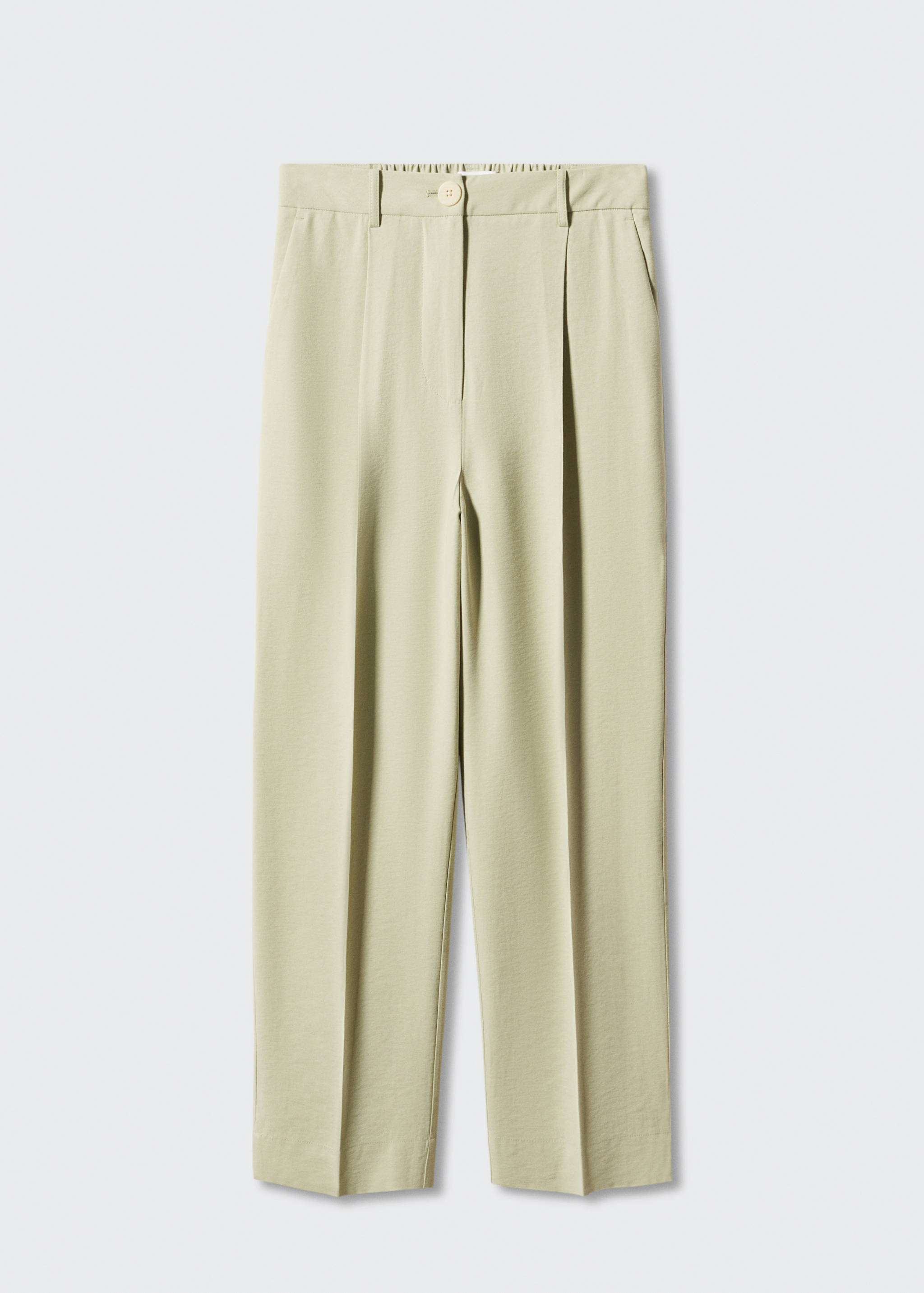 Straight-fit pleated trousers - Article without model