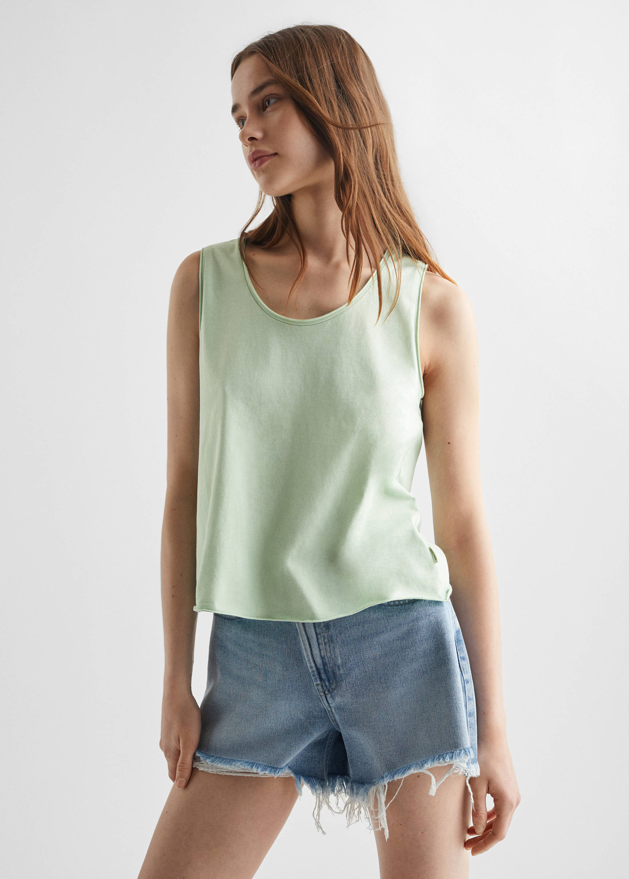 Strap cotton T-shirt - Medium plane
