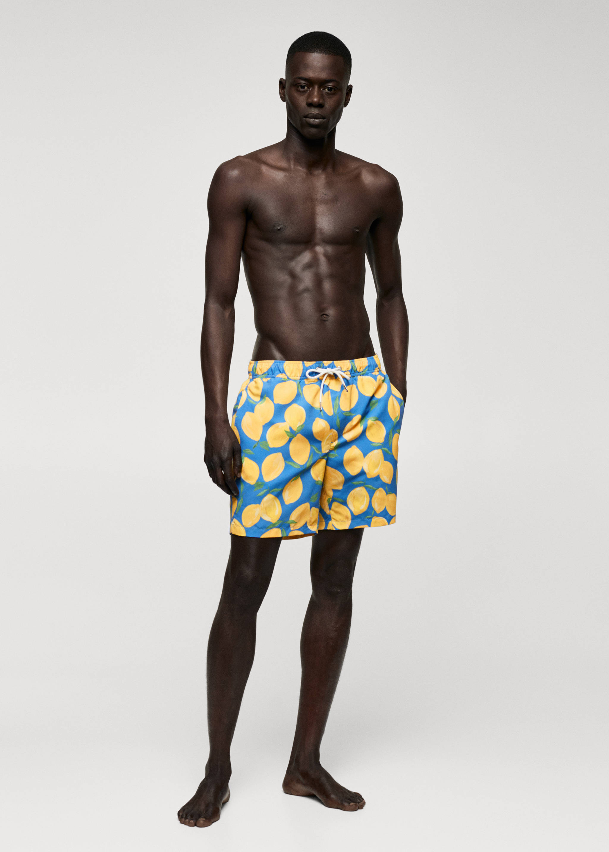 Lemon-print swimming trunks - Details of the article 4