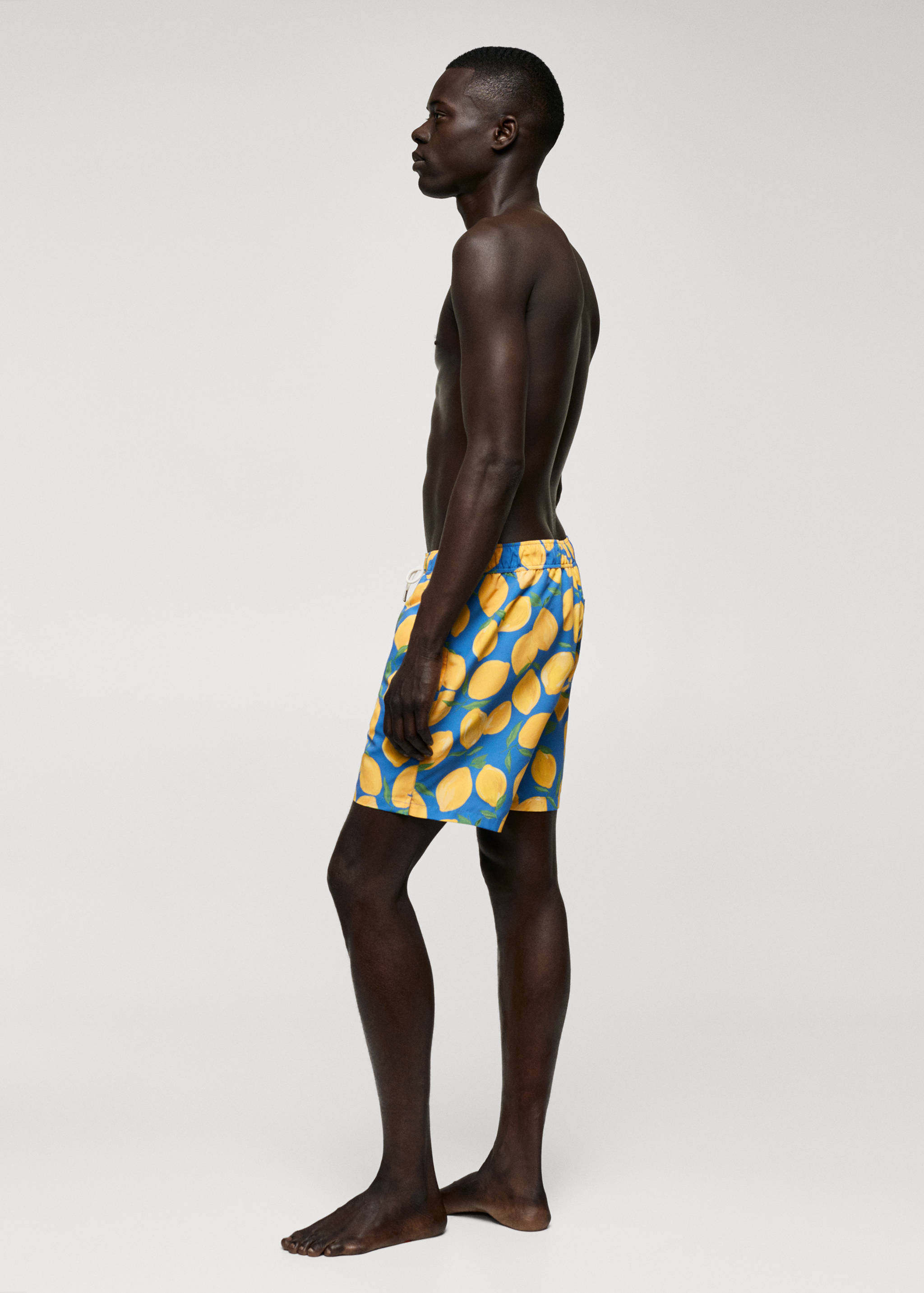 Lemon-print swimming trunks - Details of the article 2