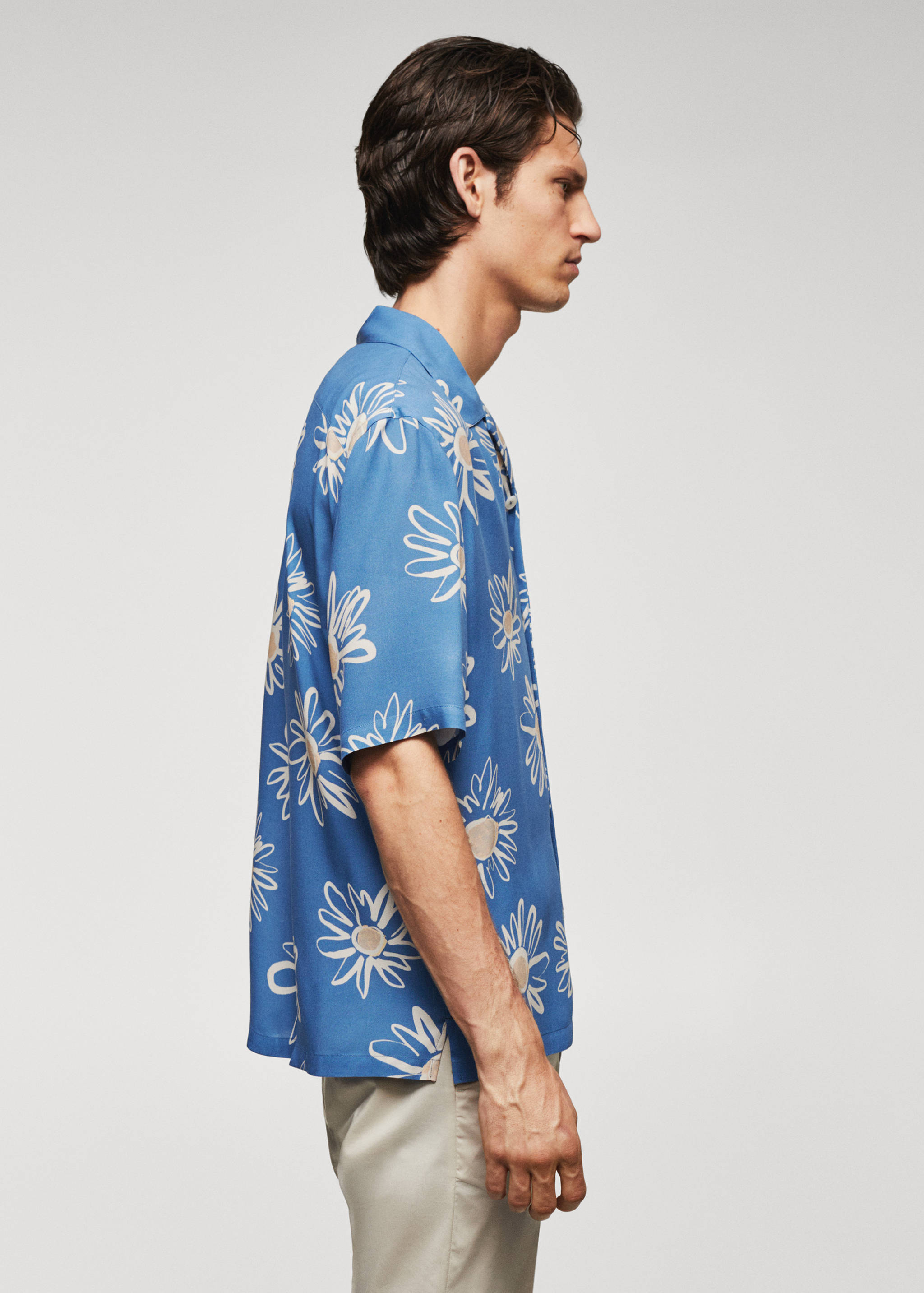 Camisa coll bowling estampat flor - Detall de l'article 2