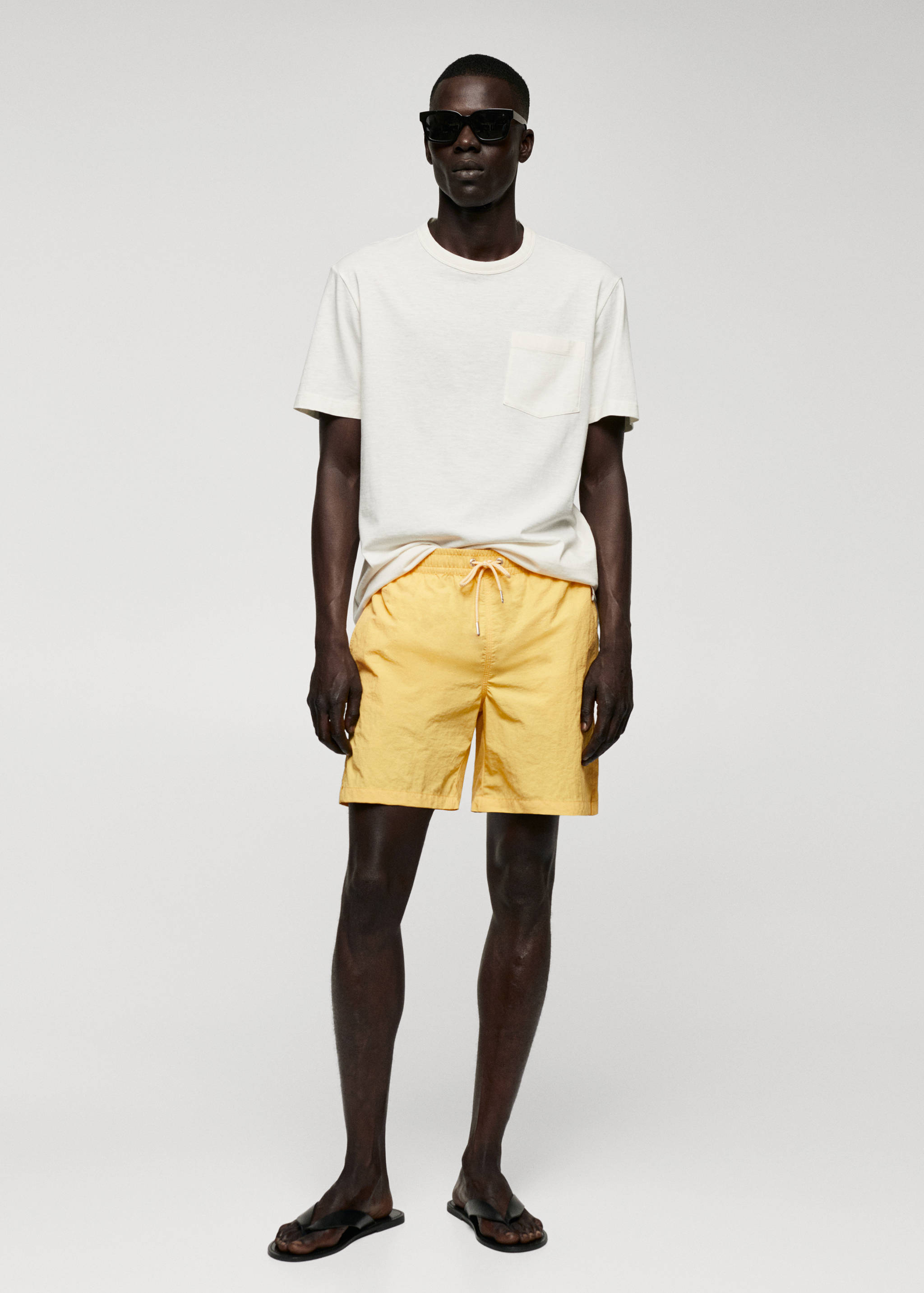 Cord plain swimming trunks - General plane