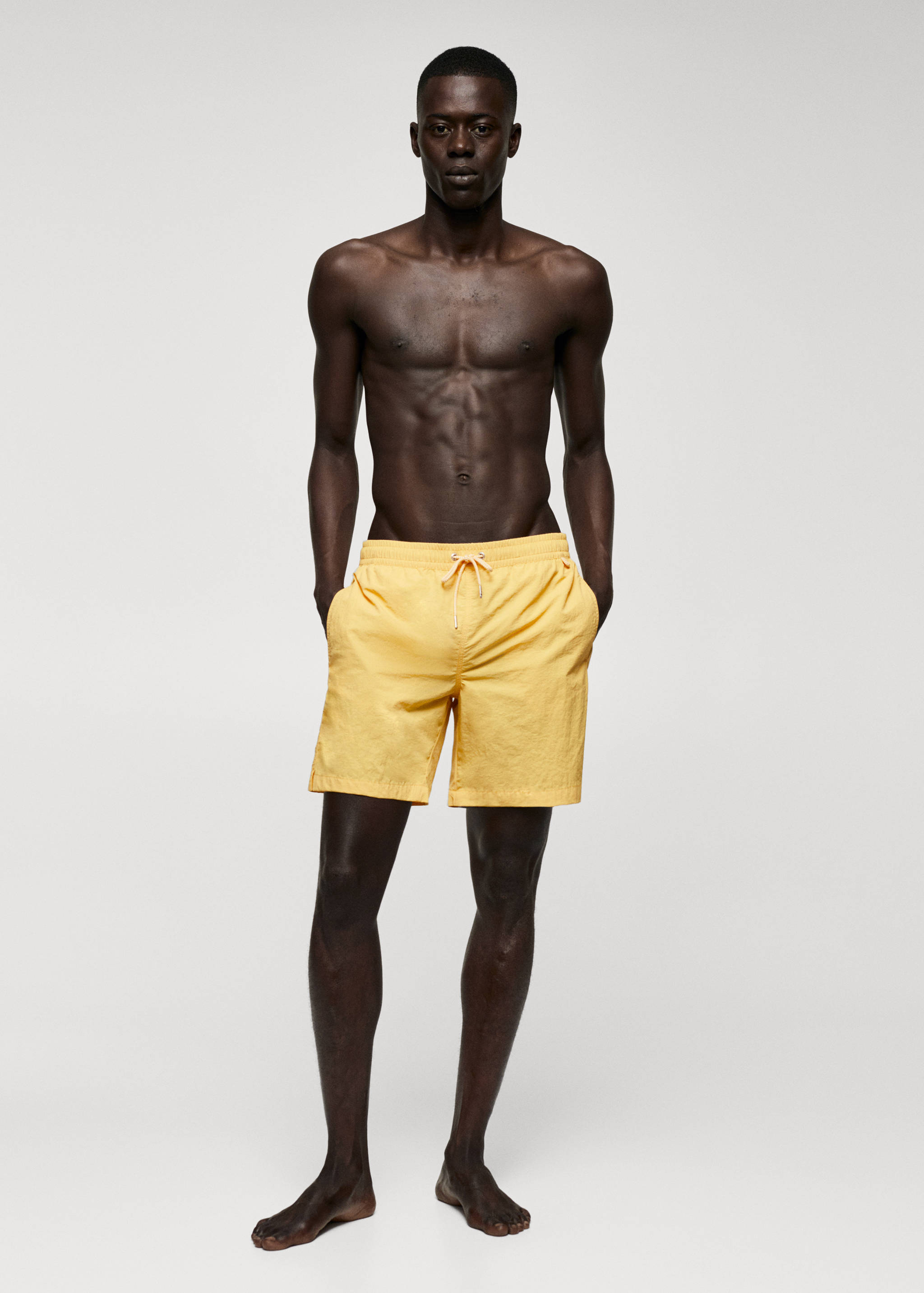 Cord plain swimming trunks - Details of the article 4