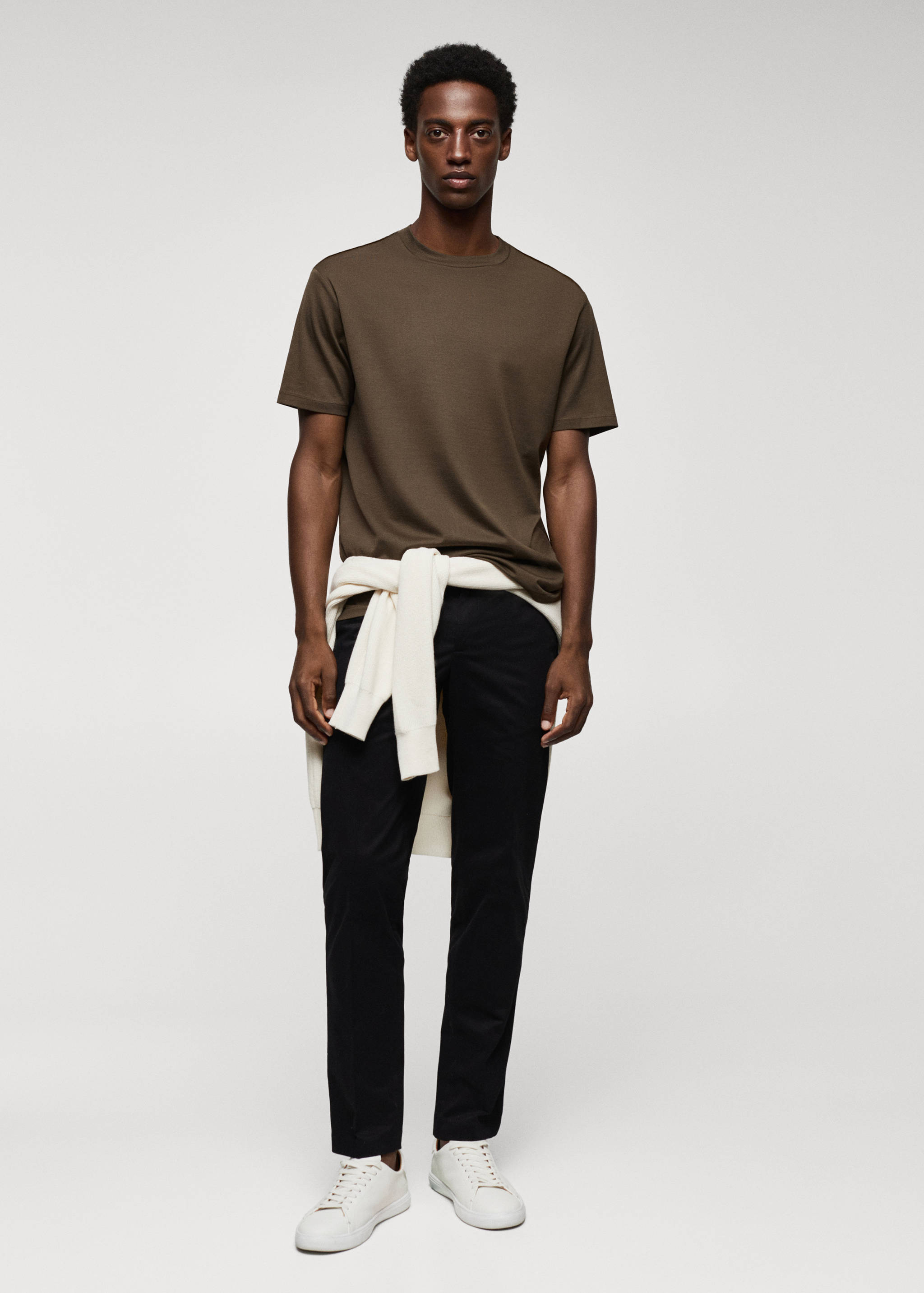 Mercerizované tričko regular fit - Celkový náhled