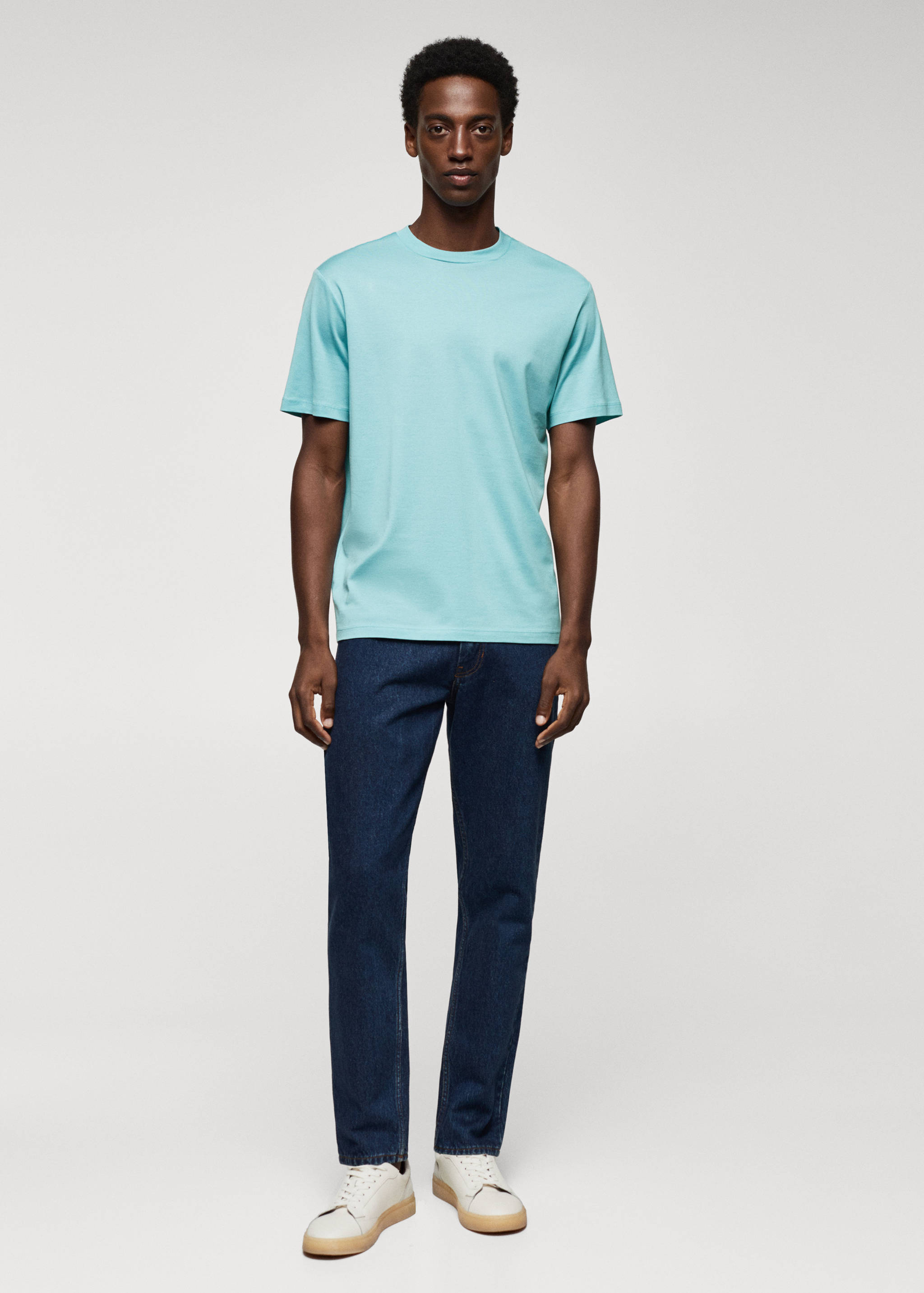 Mercerizované tričko regular fit - Celkový náhled