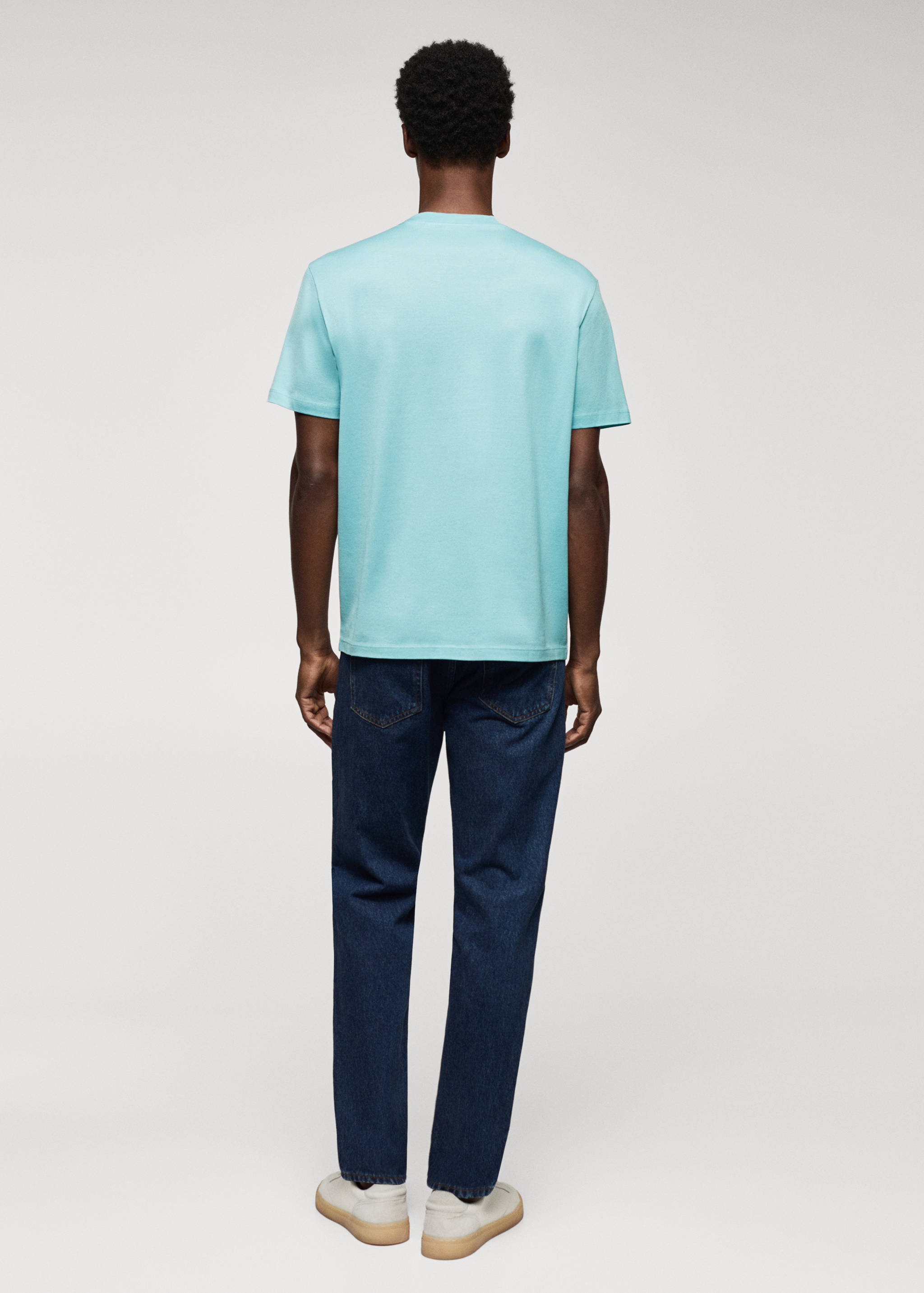 Mercerizované tričko regular fit - Zadní strana zboží