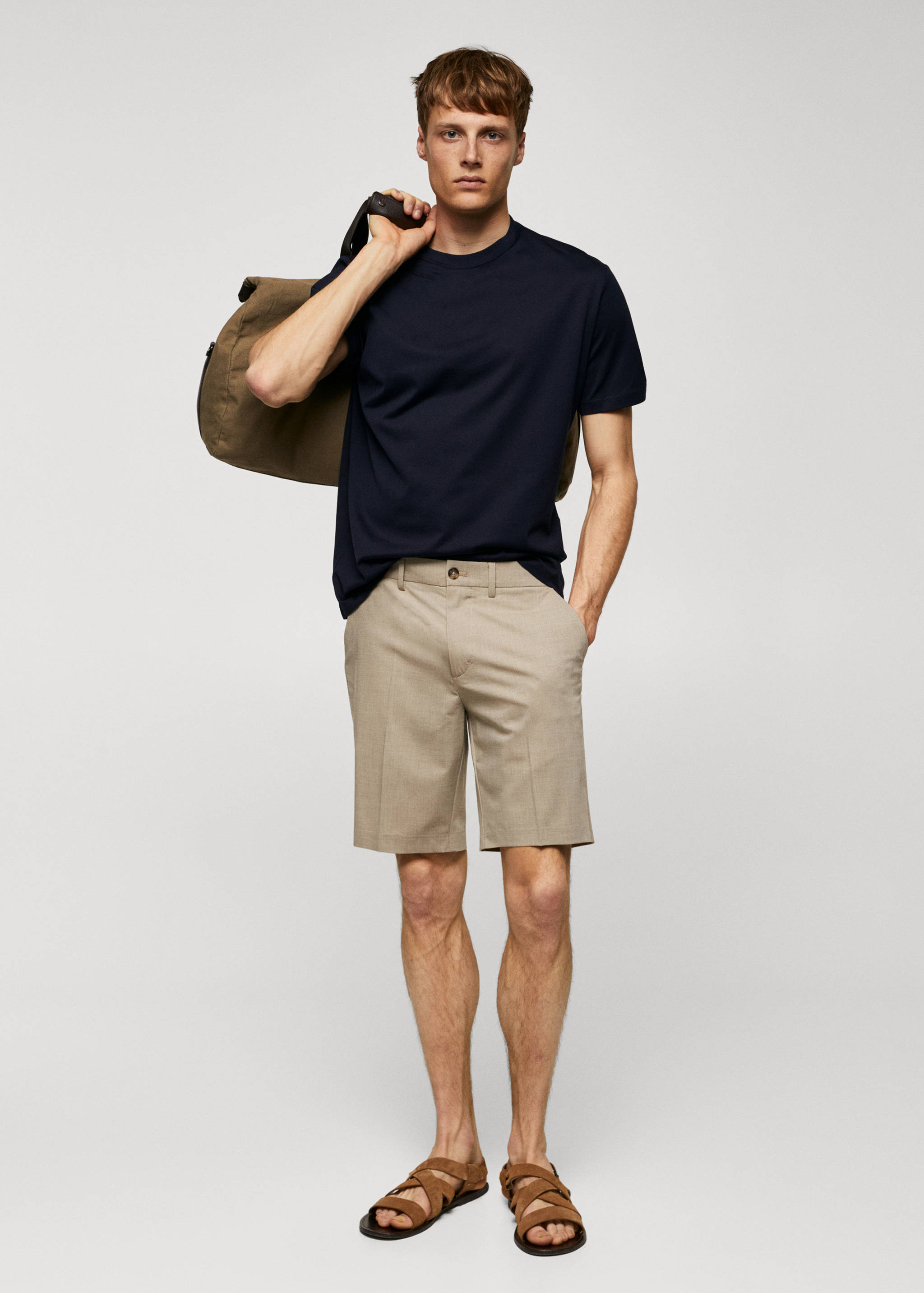 Mercerizované tričko regular fit - Celkový náhled