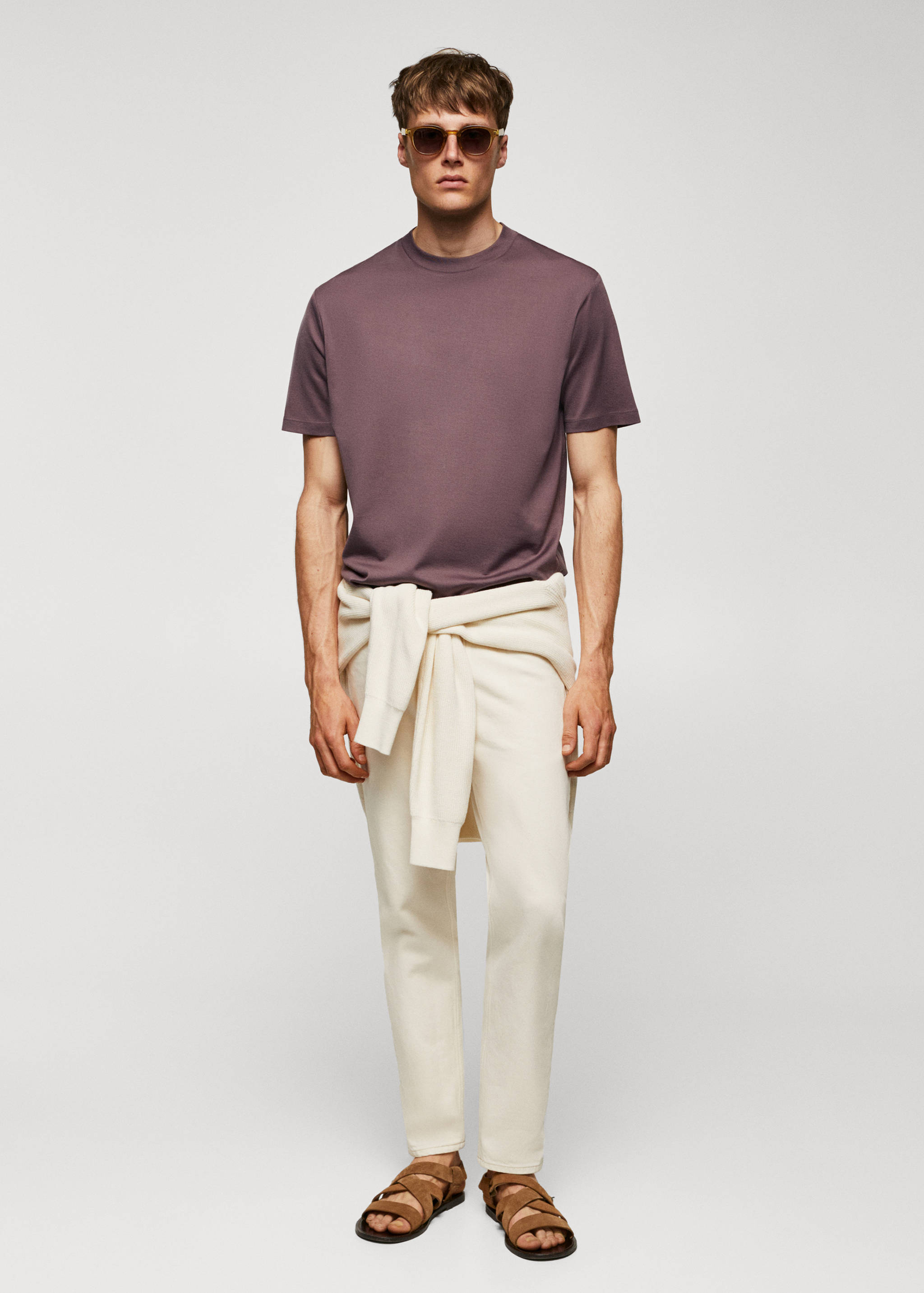 Mercerizované tričko regular fit - Celkový náhled