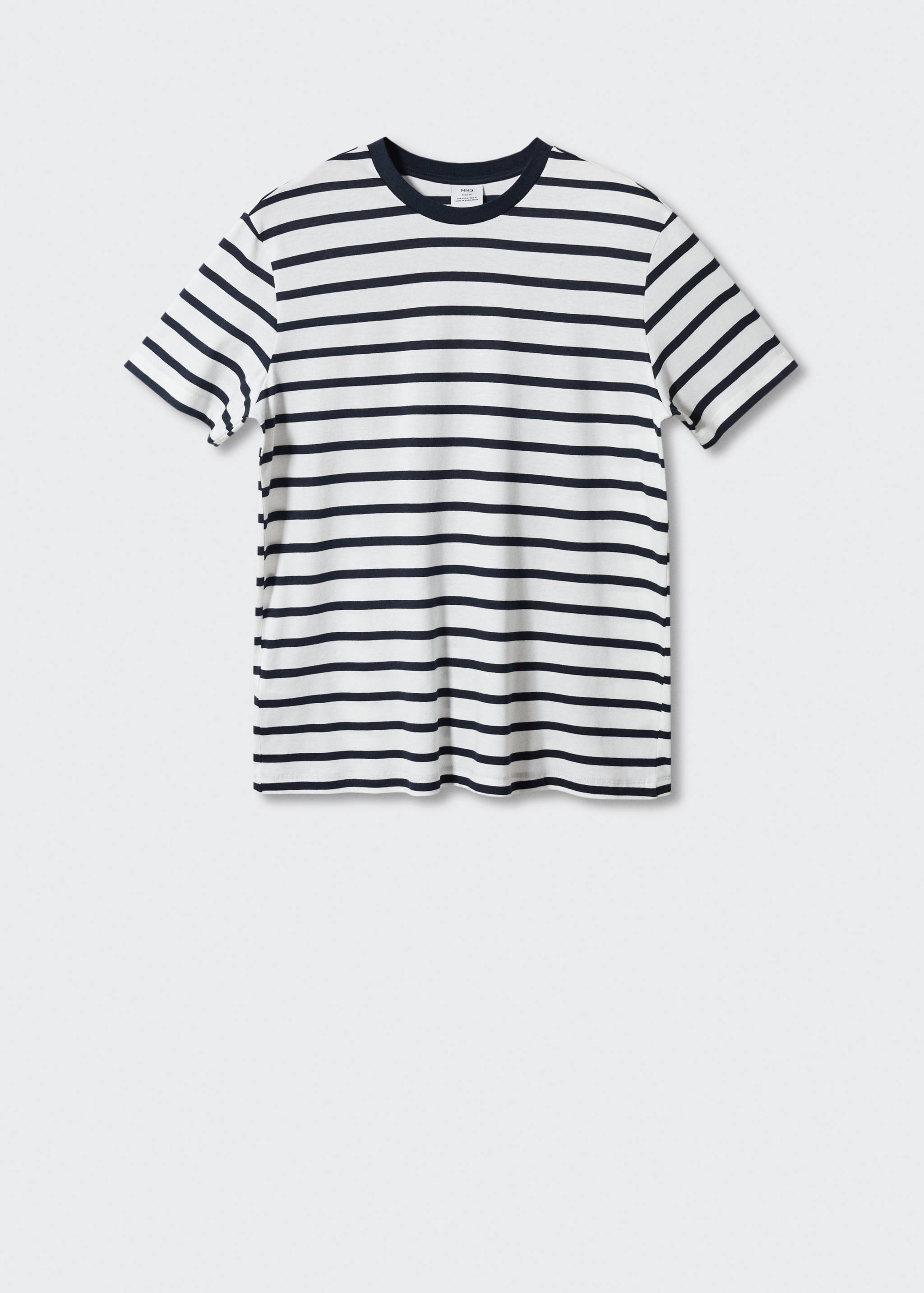 Striped modal cotton knitted t-shirt - Article without model