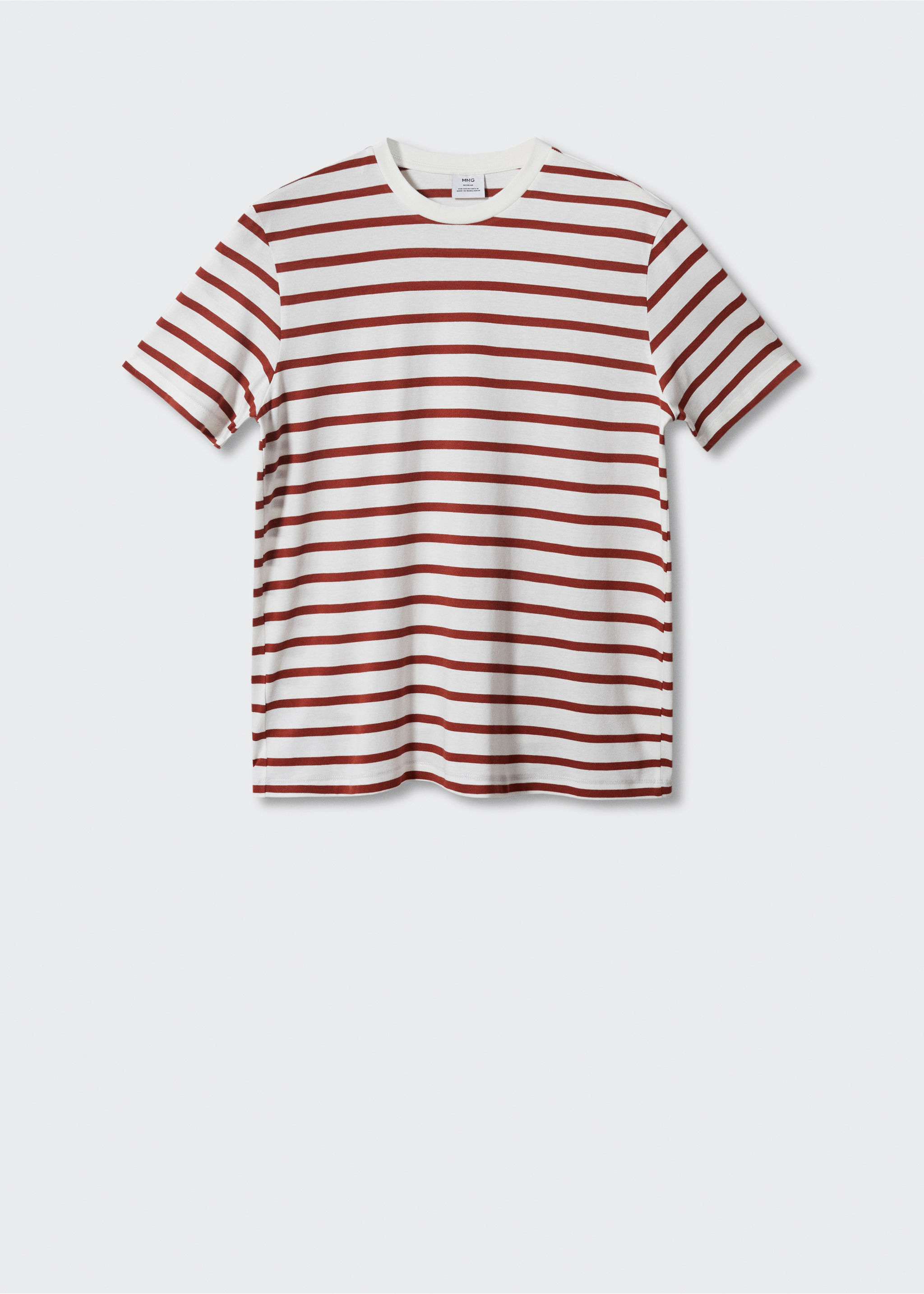 Striped modal cotton knitted t-shirt - Article without model