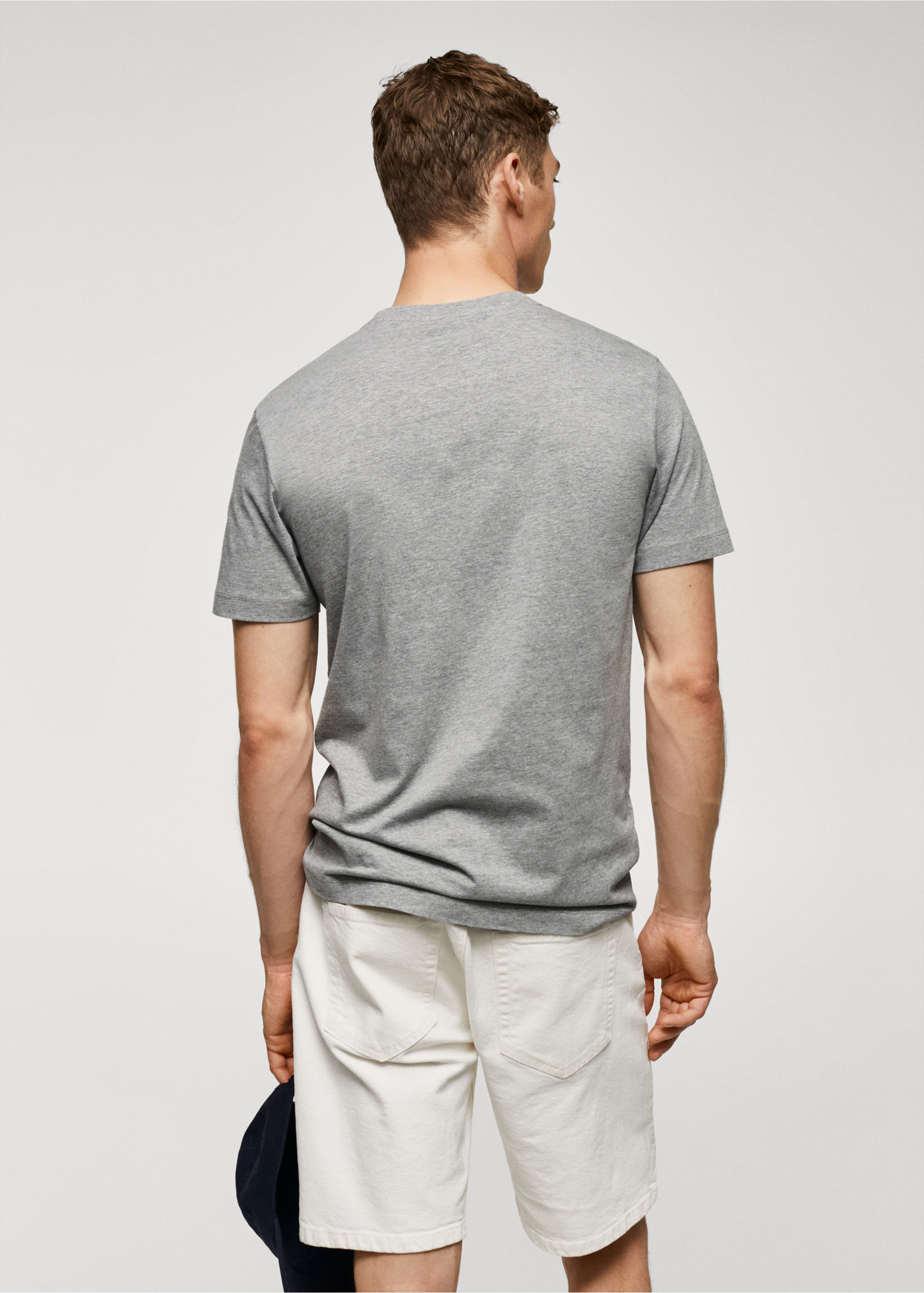 Basic cotton stretch t-shirt - Reverse of the article