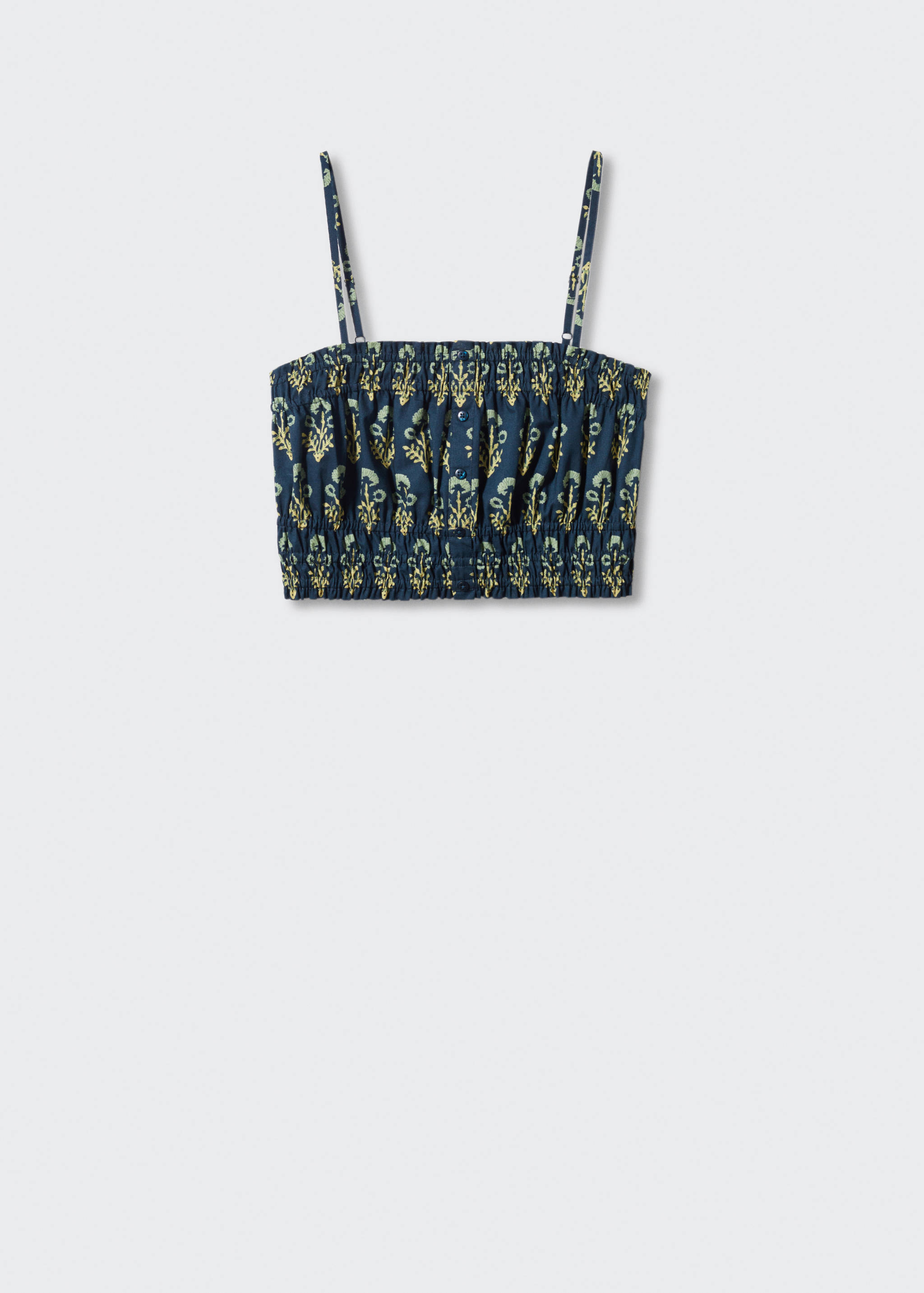 Topp i bomull med rynker - Artikkel uten modell