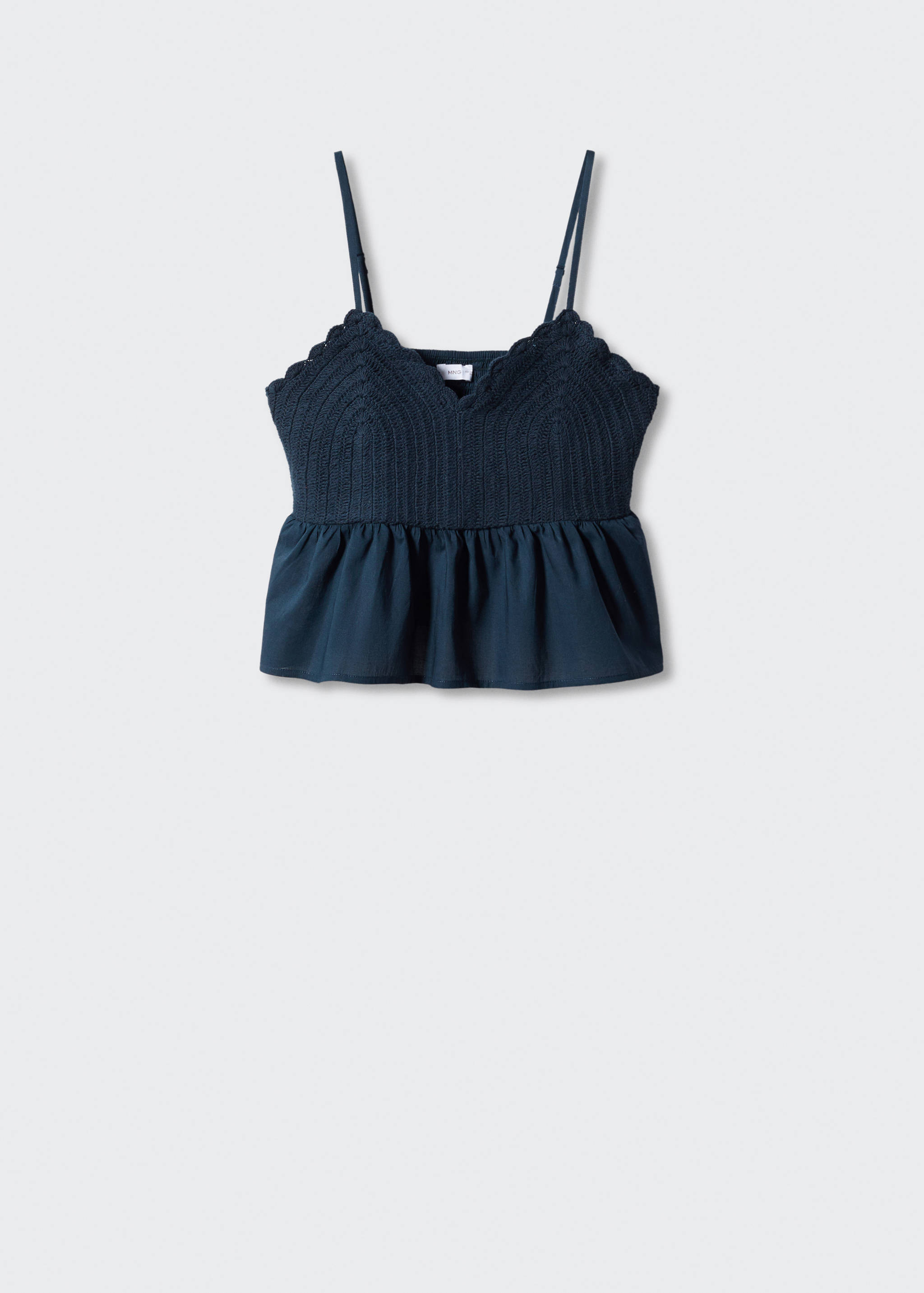 Cotton-blend knit top - Article without model