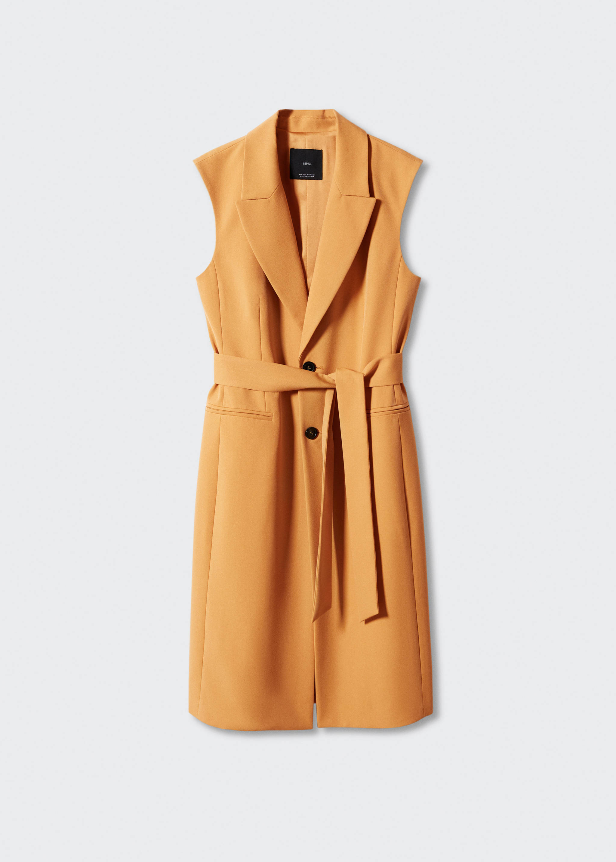 Long gilet with bow - Article without model