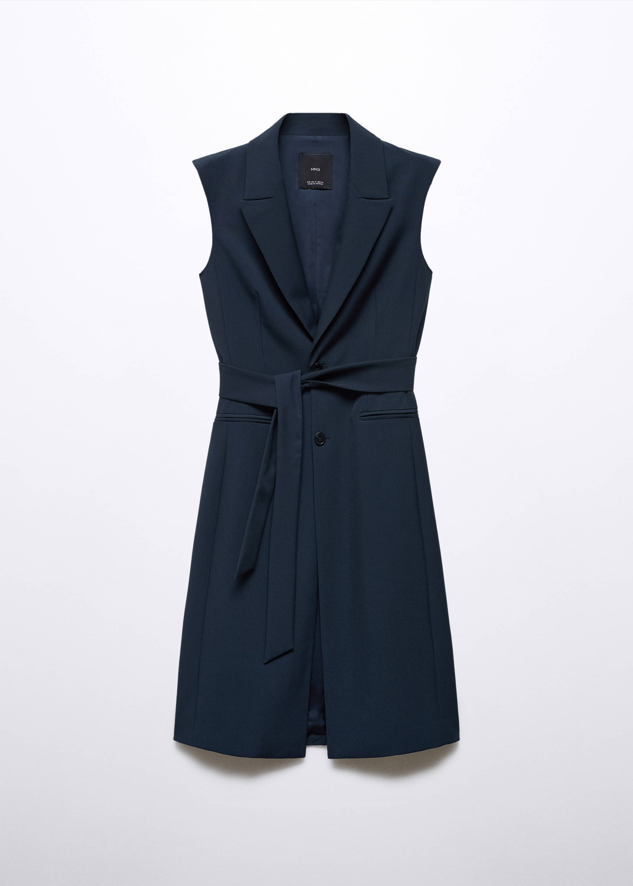 Long gilet with bow - Article without model