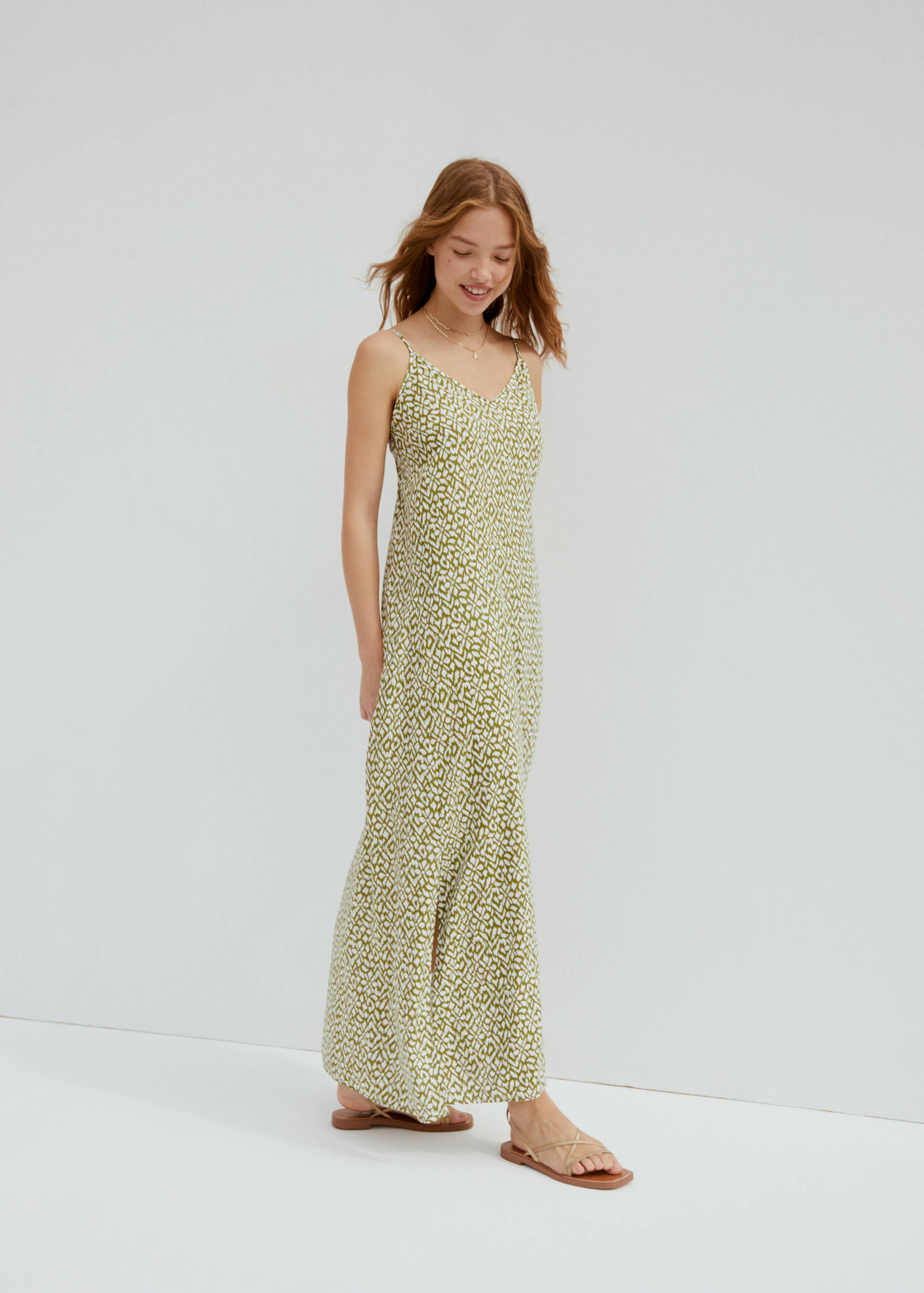 Long printed dress - Details of the article 5