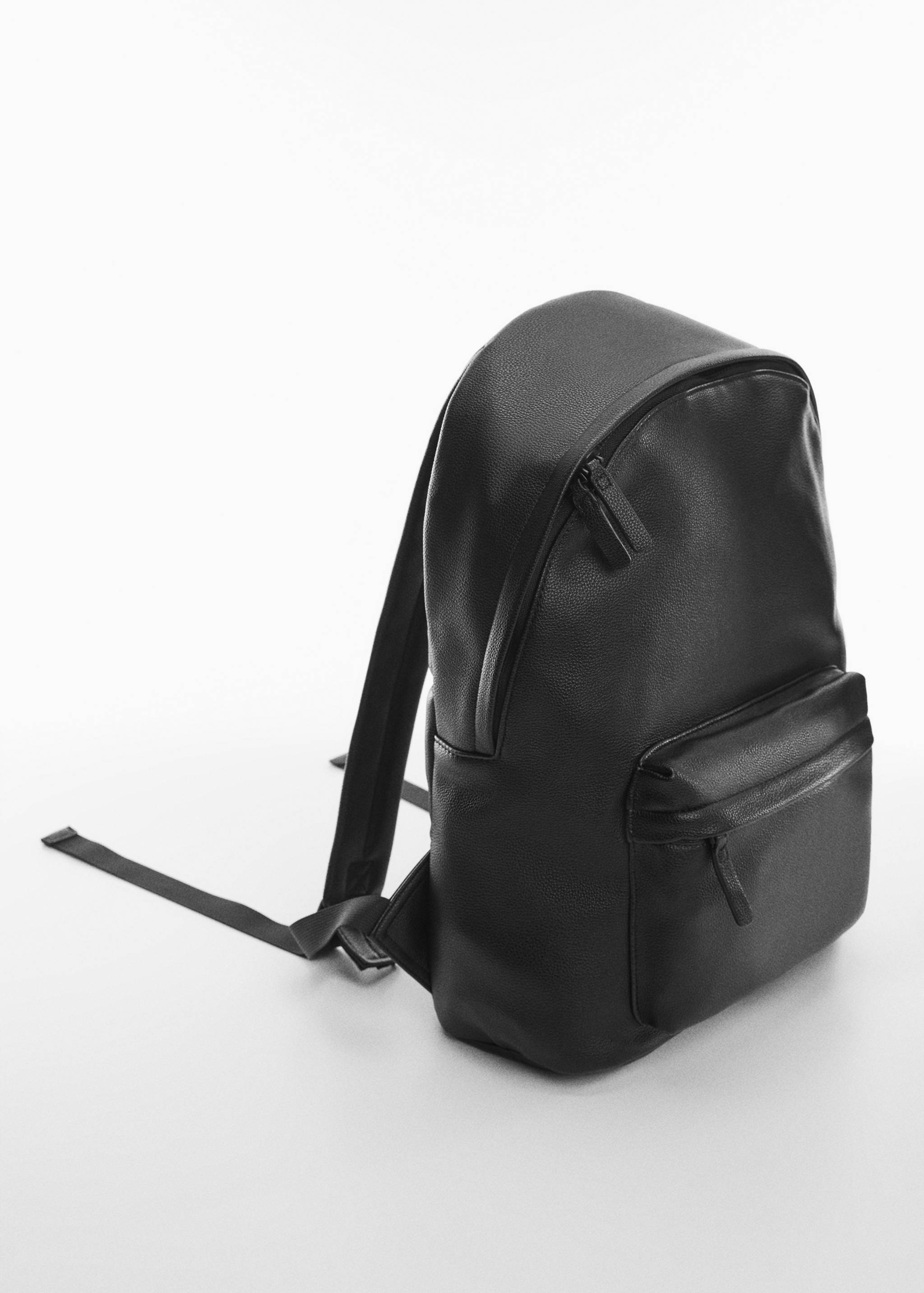 Faux-leather backpack - Medium plane