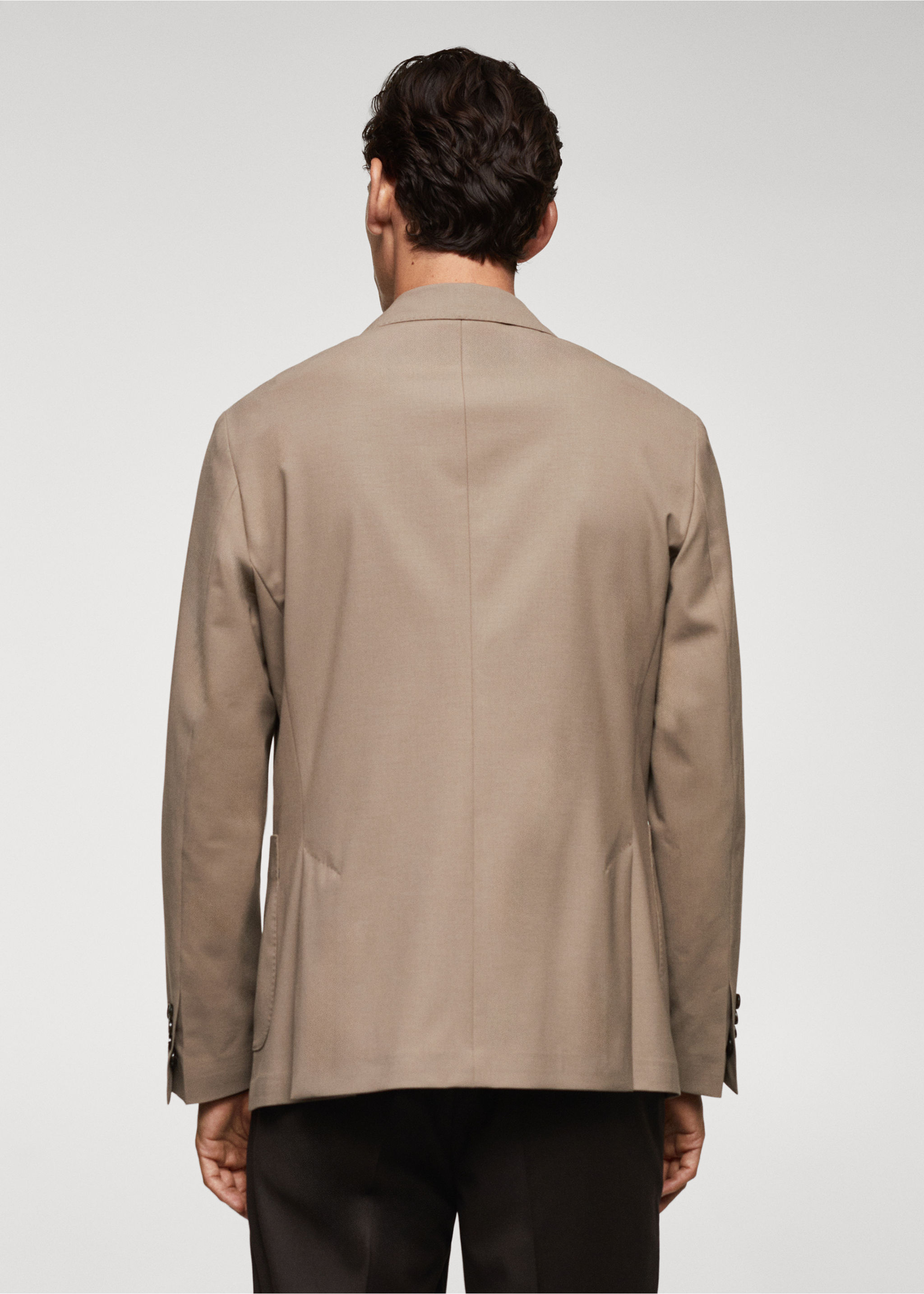 Slim-fit virgin wool jacket - Reverse of the article