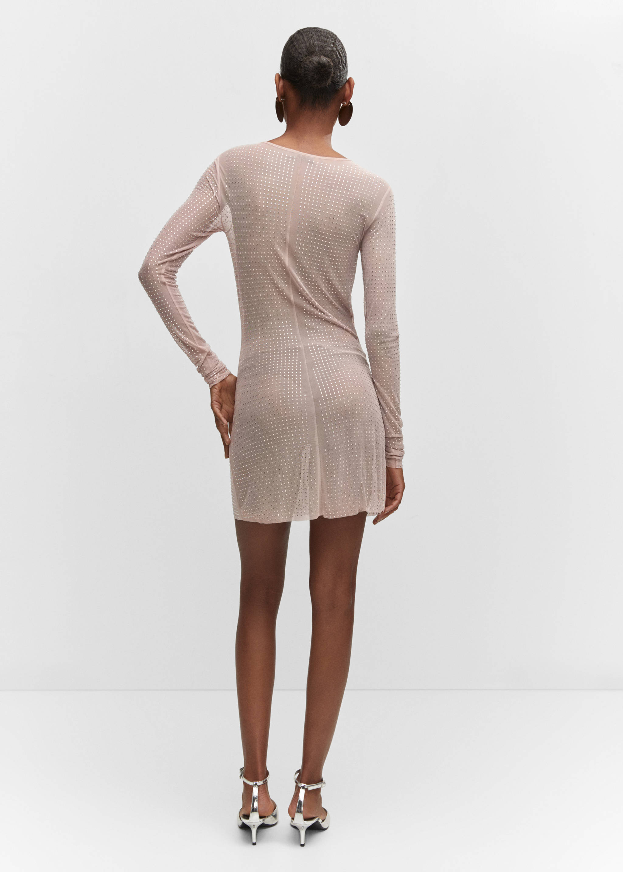 Sukienka z siateczki z kryształkami - Tylna strona artykułu