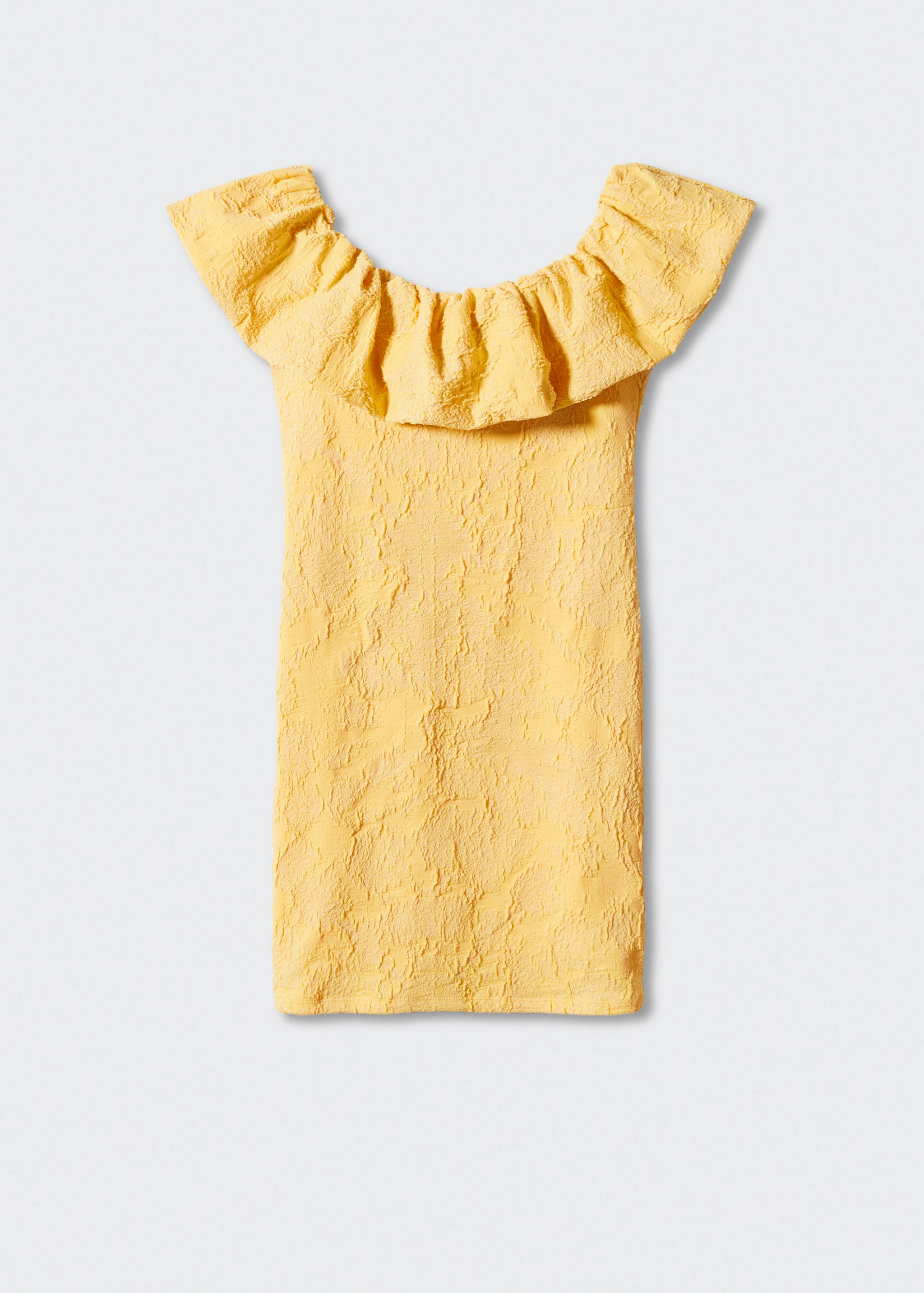 Strukturiertes Kleid, Volantsaum - Artikel ohne Model