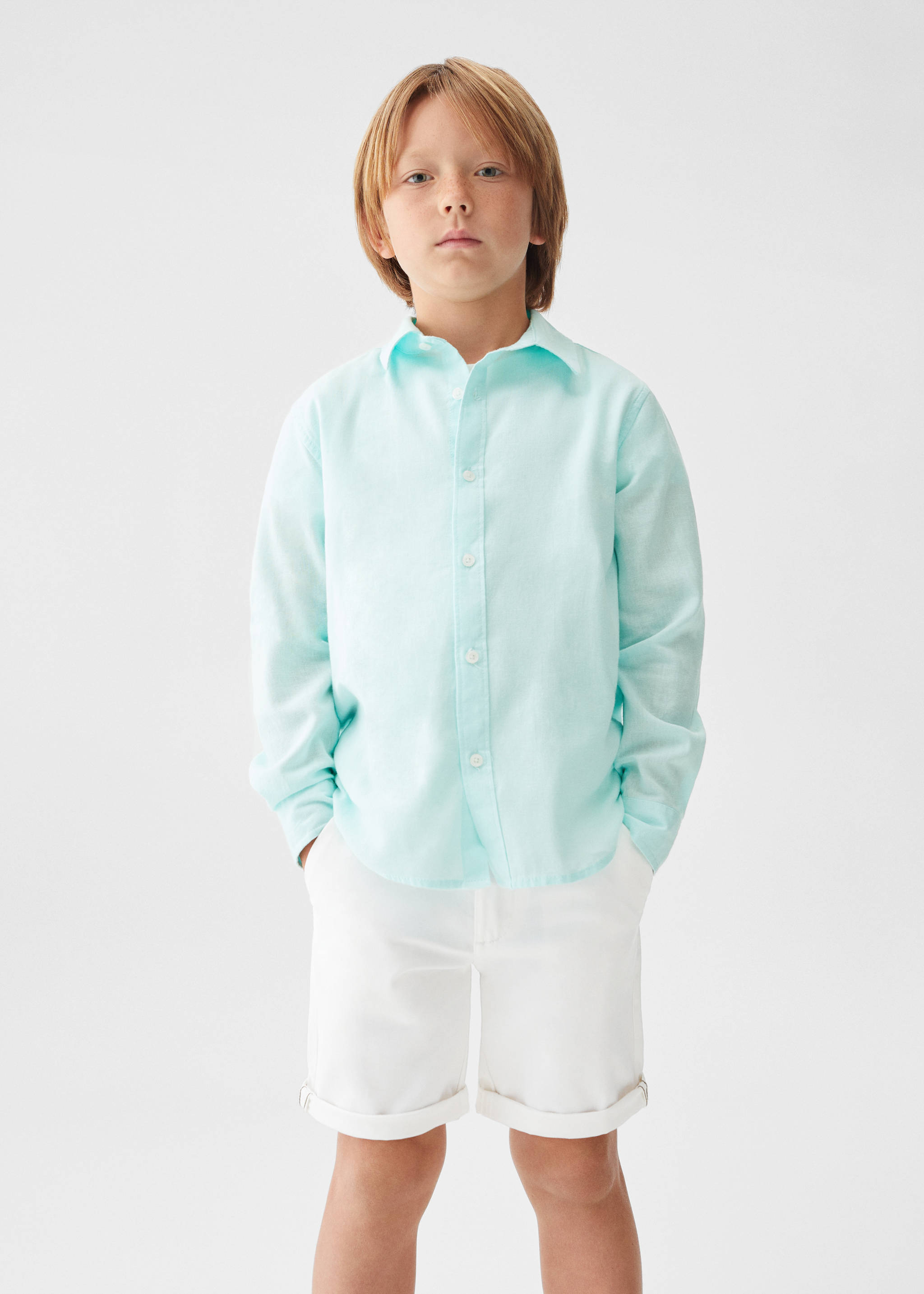 Regular Fit-Leinenhemd - Rückseite des Artikels