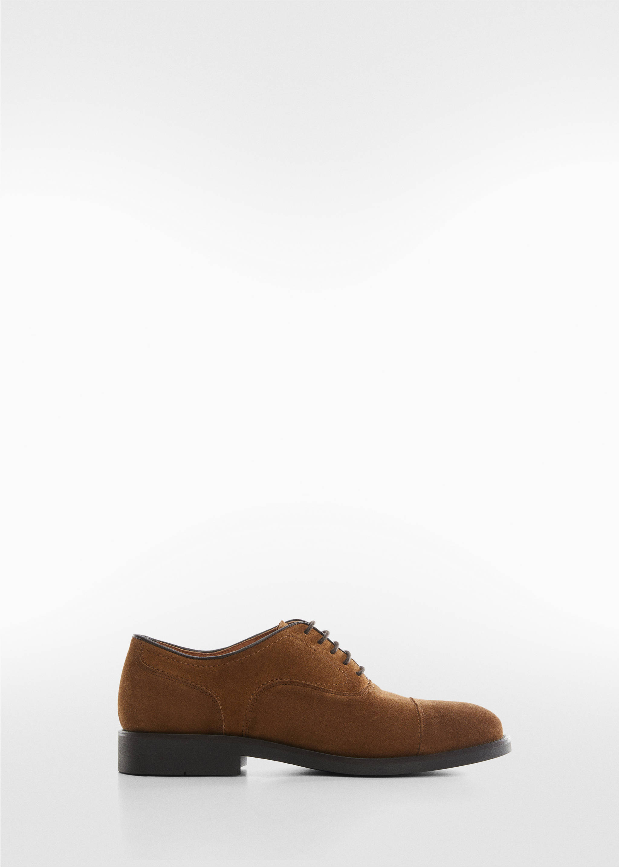 Split leather suit shoes - Article without model, Tobacco Brown. Ref: 57041503-00.