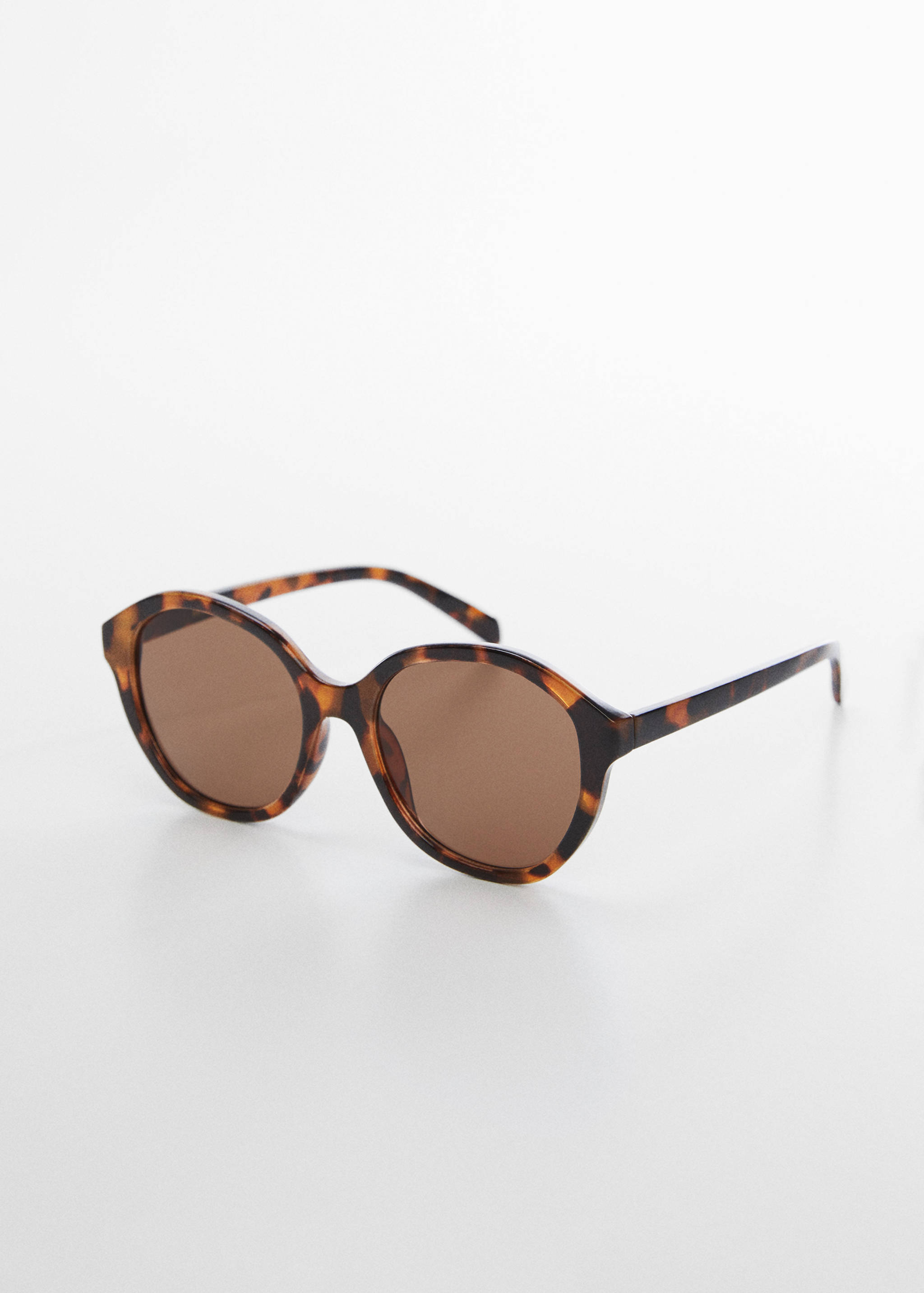 Runde Sonnenbrille in Schildplatt-Optik - Mittlere Ansicht