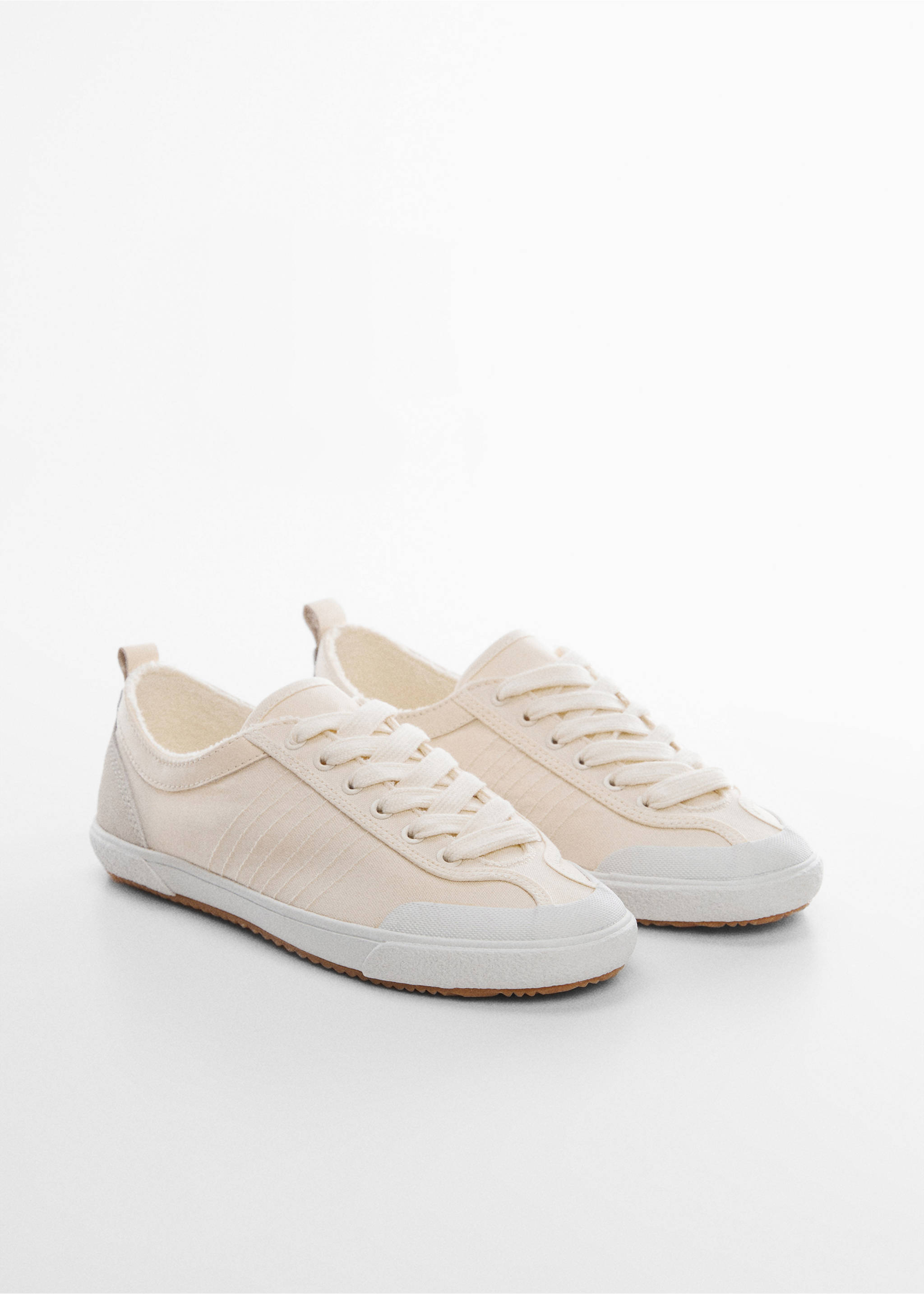 Decorative seam sneakers - Medium plane, Beige. Ref: 57042508-00.