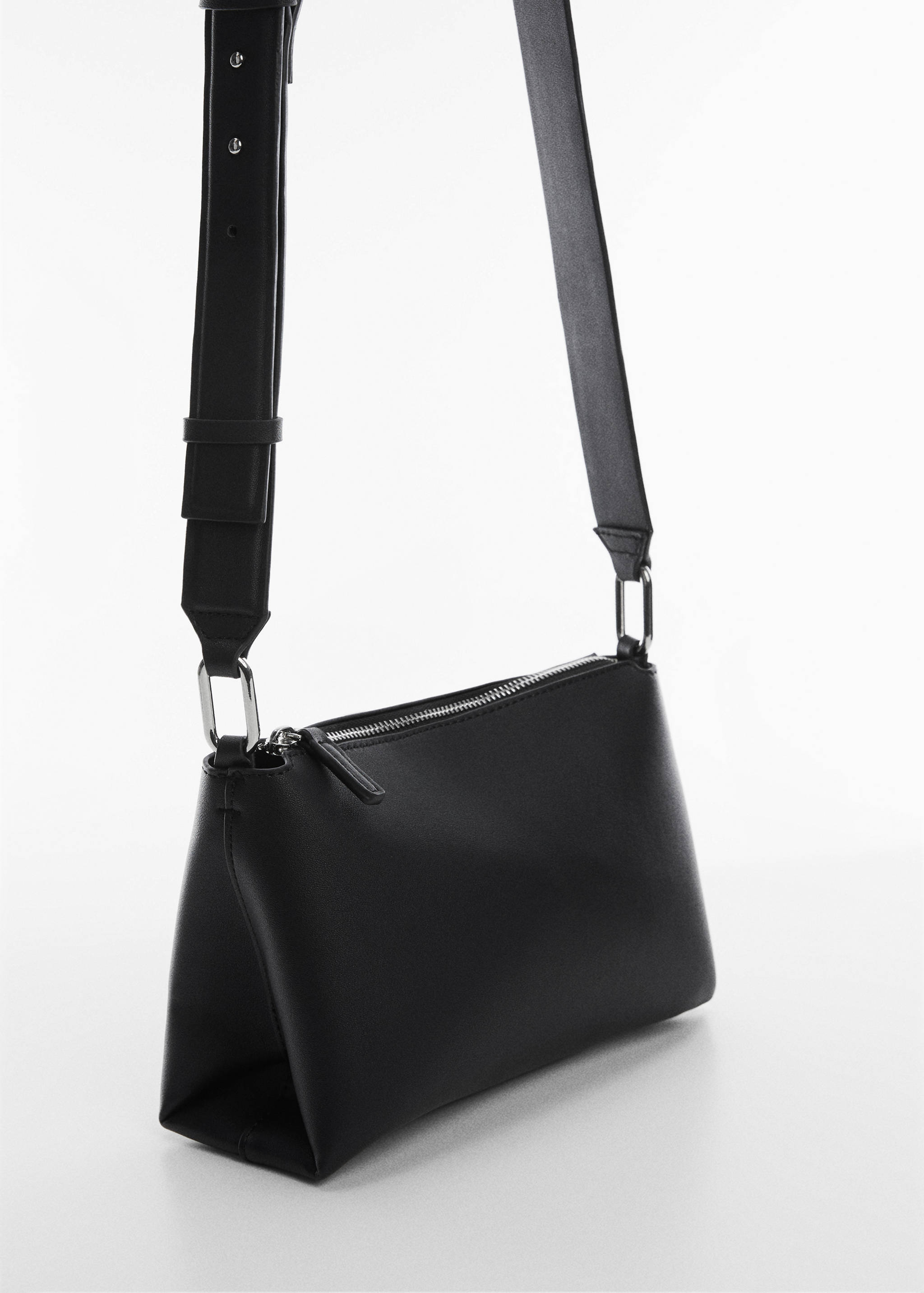 Faux-leather shoulder bag - Medium plane