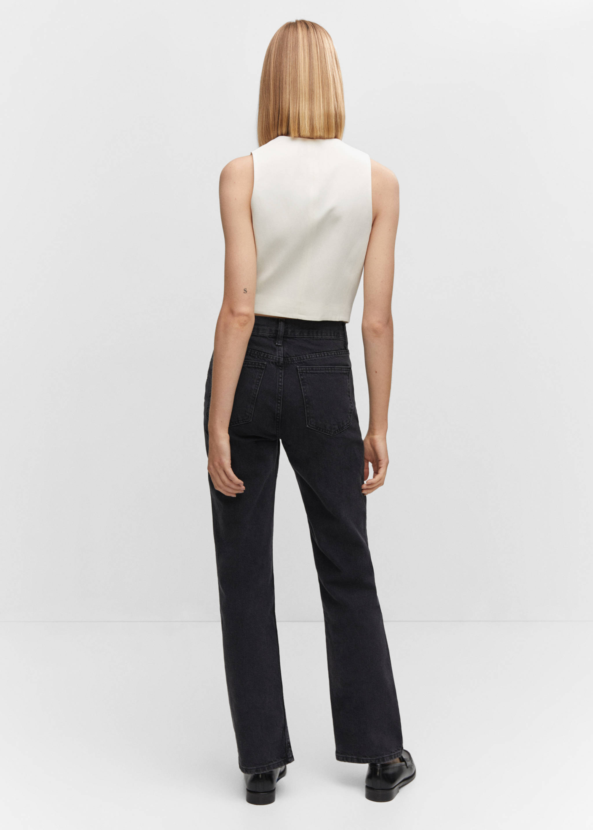 Fitted vest with buttons - Reverse of the article