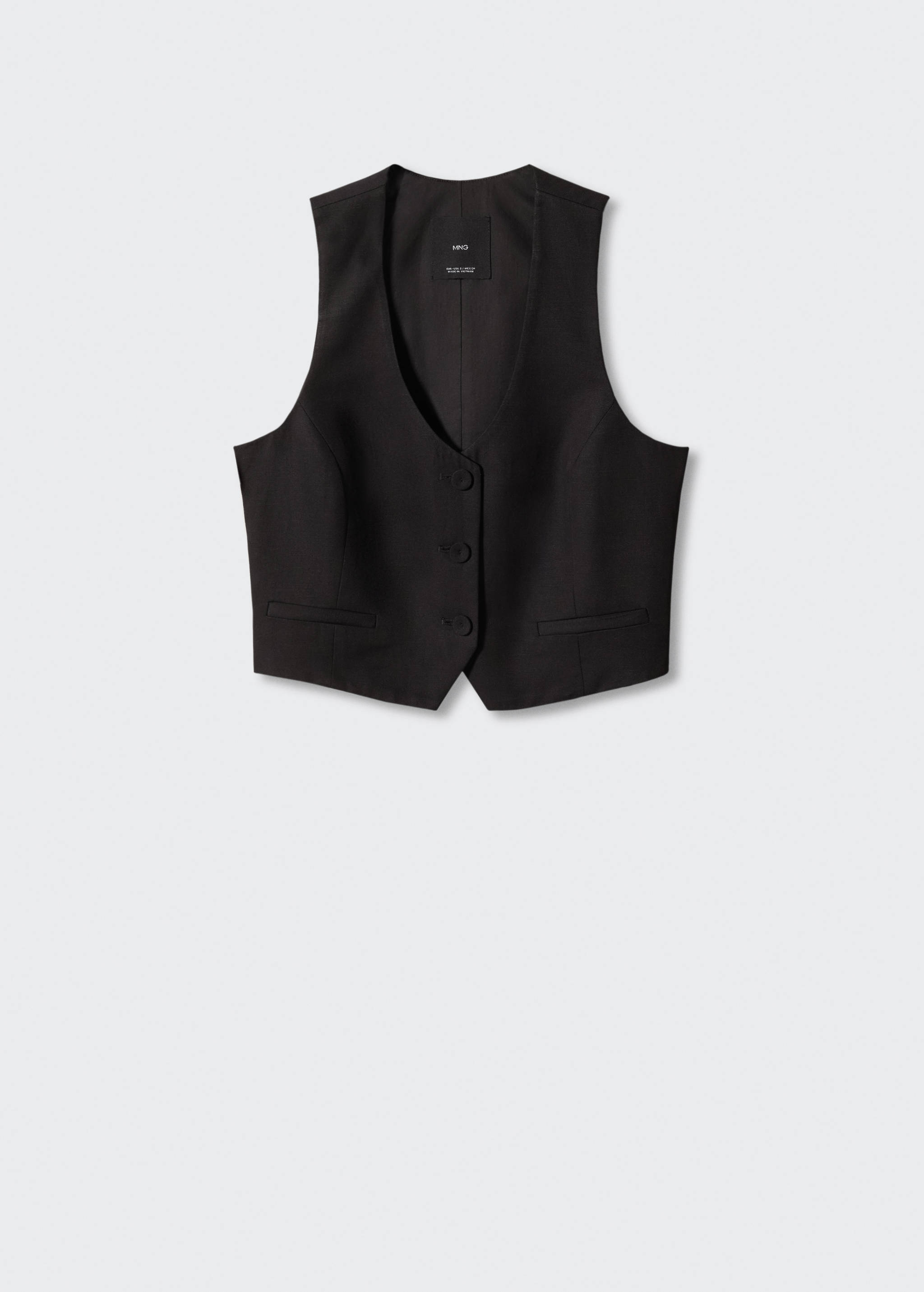 Getailleerd gilet met knopen - Artikel zonder model