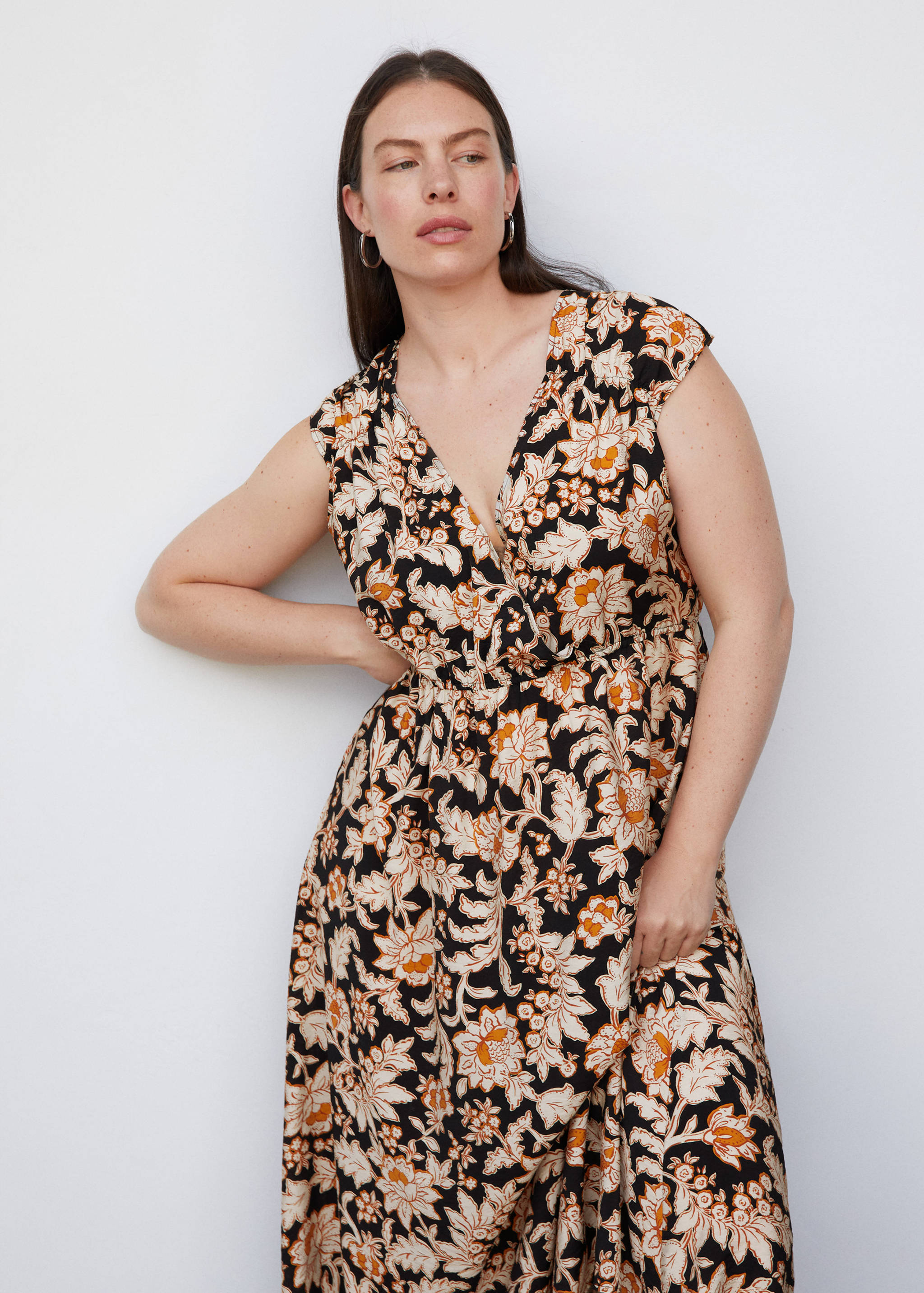 Floral wrap neckline dress - Details of the article 5
