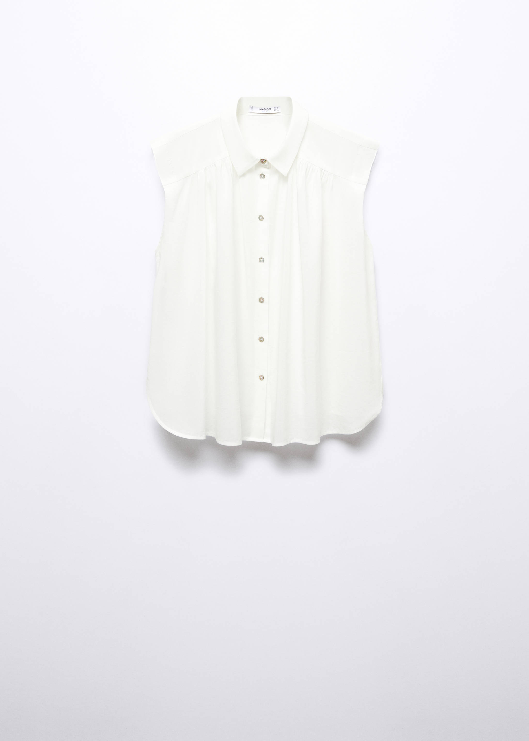 Sleeveless button-down shirt - Article without model