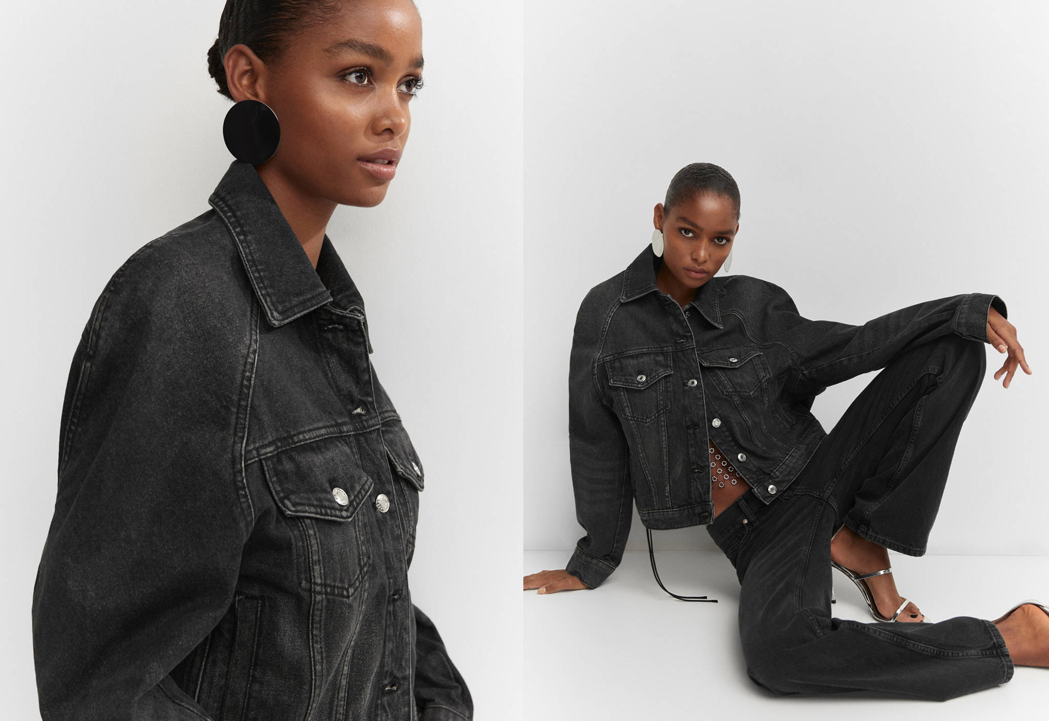 Oversize denim jacket - Panoramic plane