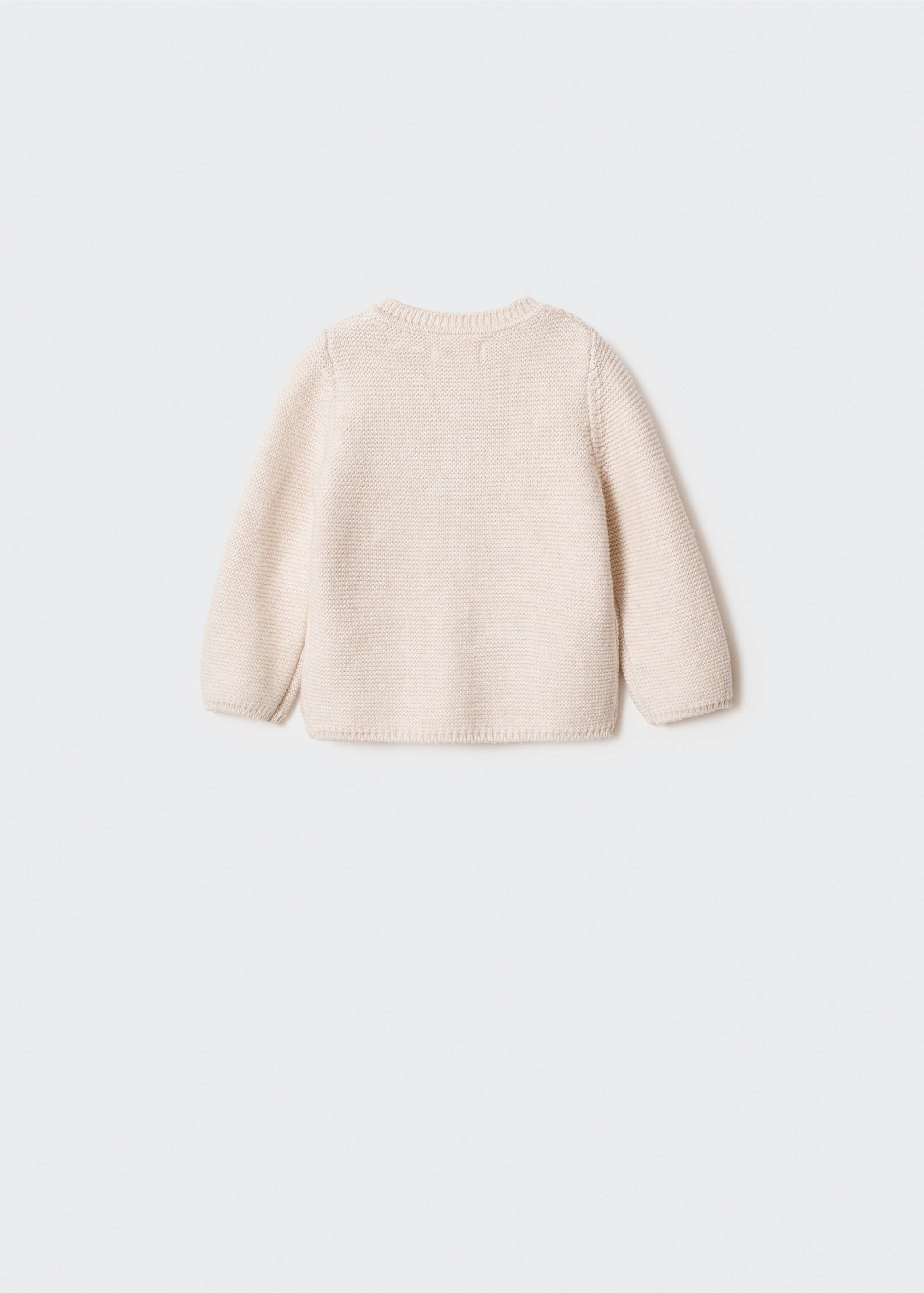 Cotton-blend cardigan - Reverse of the article, Sand. Ref: 57043799-00.