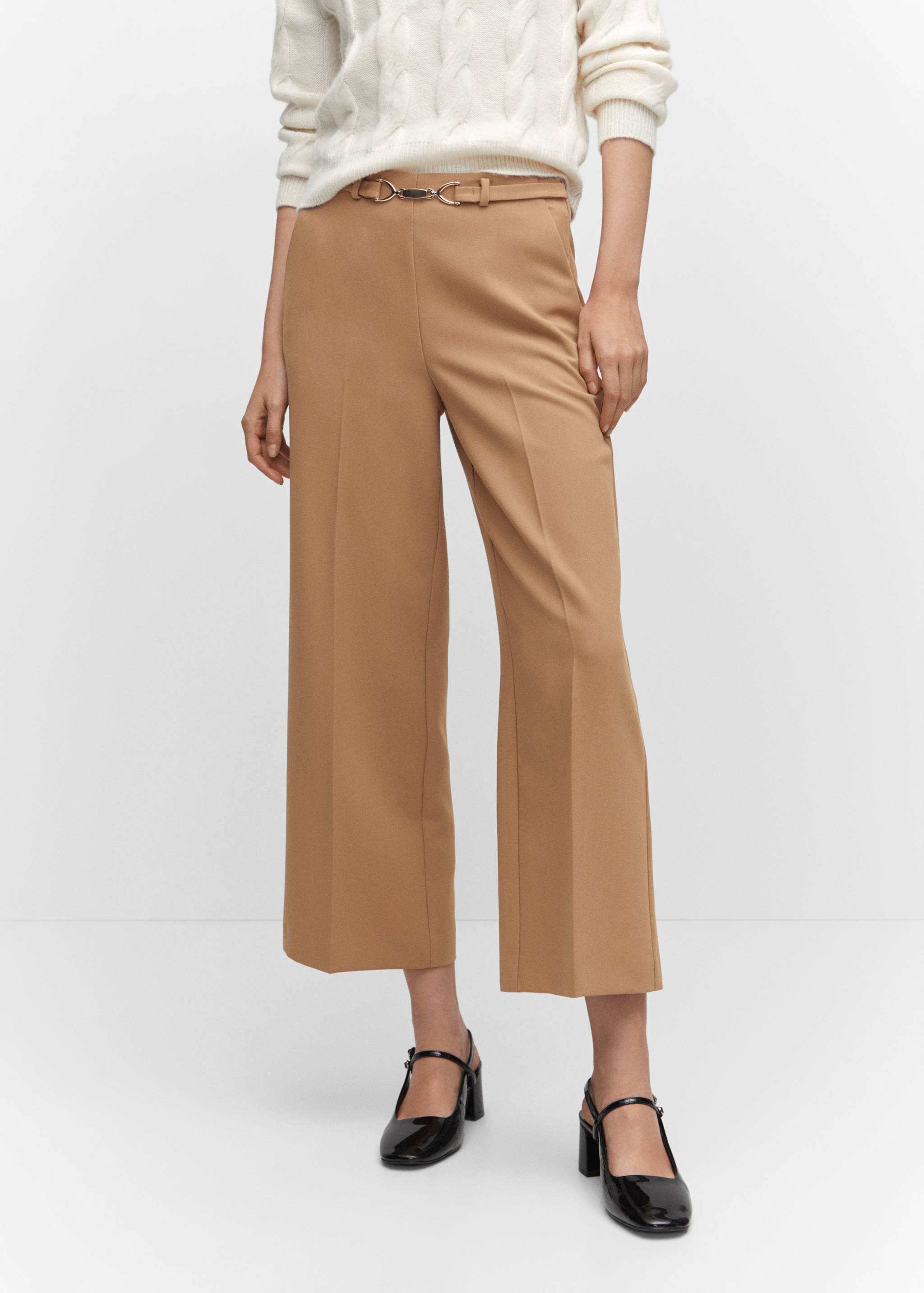Belt culottes trousers - Medium plane