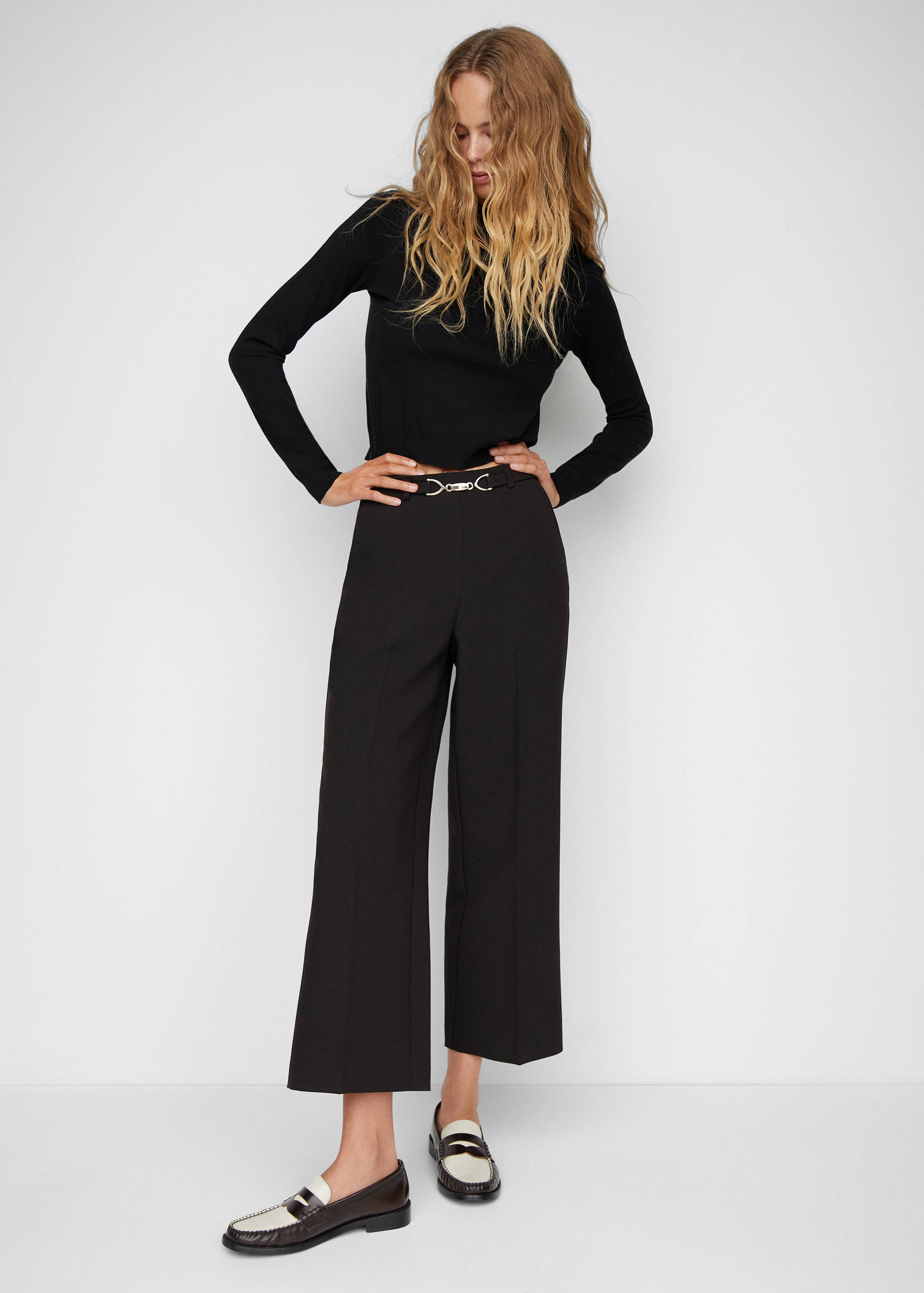 Belt culottes trousers - General plane