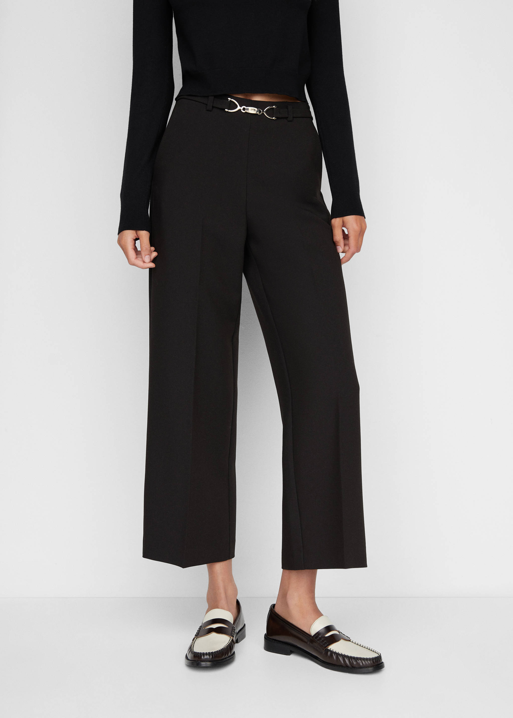 Belt culottes trousers - Medium plane