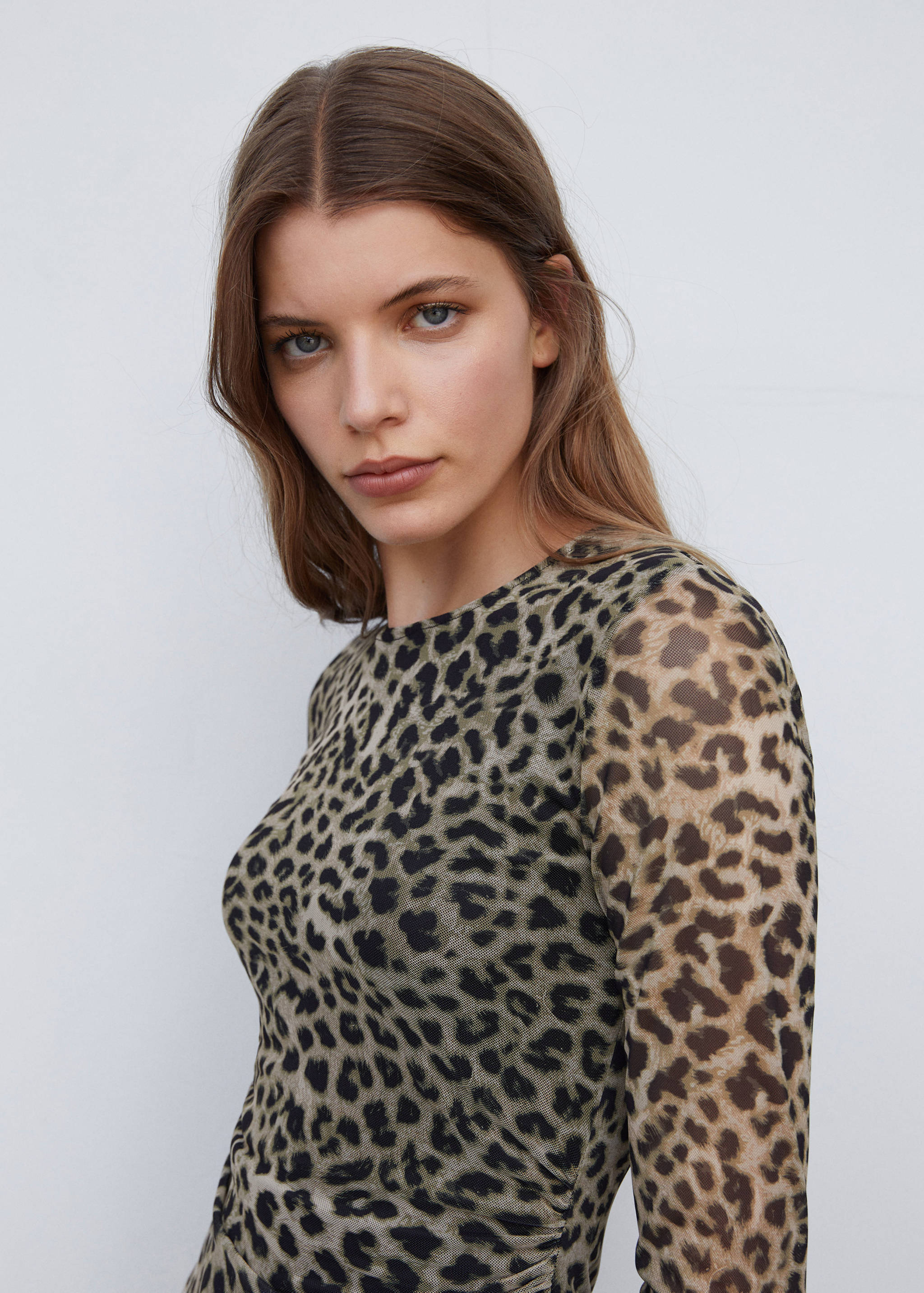 Robe midi en imprimé animal - Détail de l'article 1