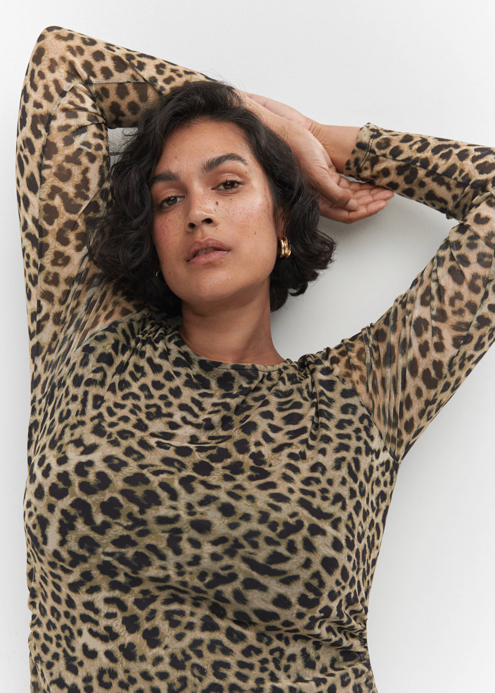 Robe midi en imprimé animal - Détail de l'article 4