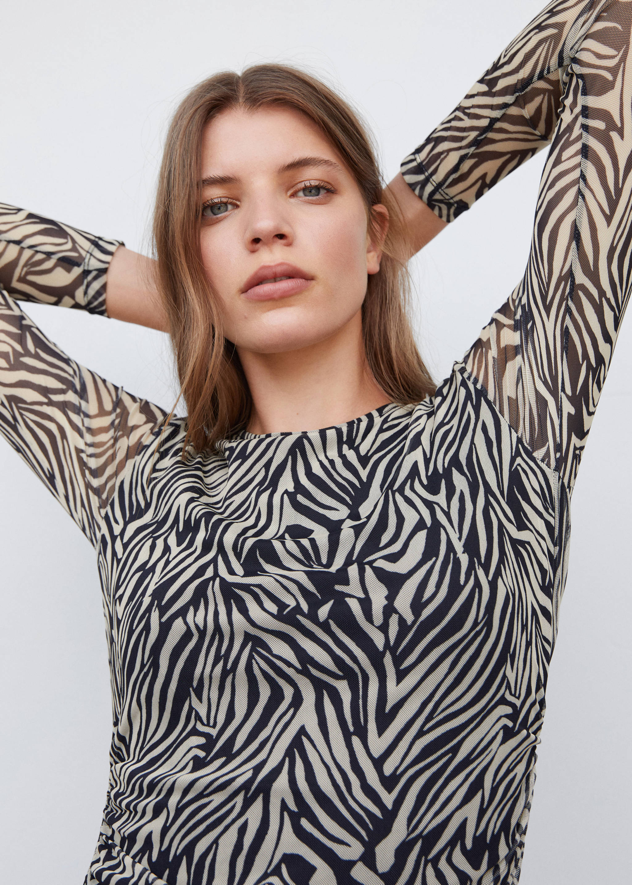 Robe midi en imprimé animal - Détail de l'article 1