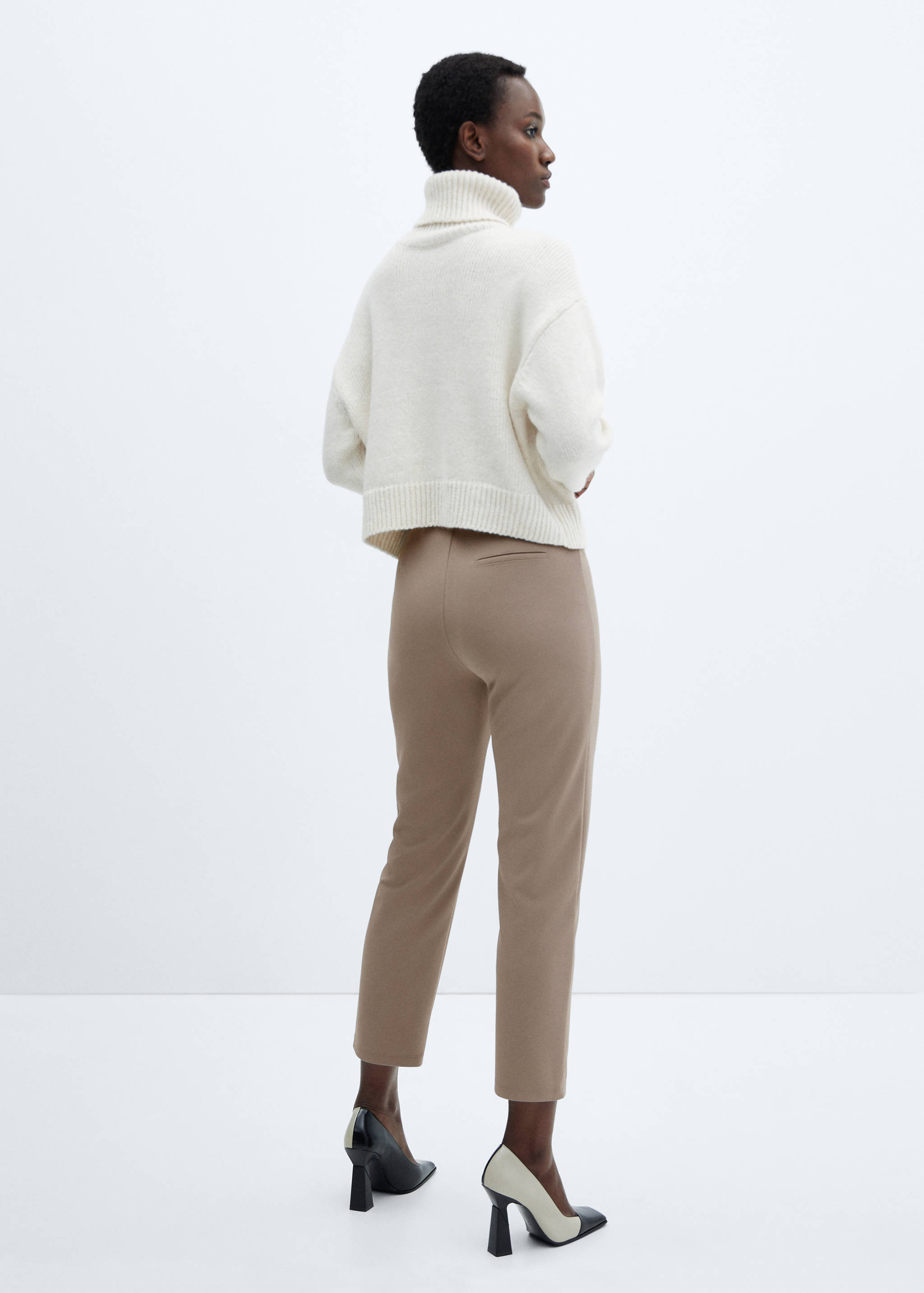 High-waist skinny trousers - Reverse of the article
