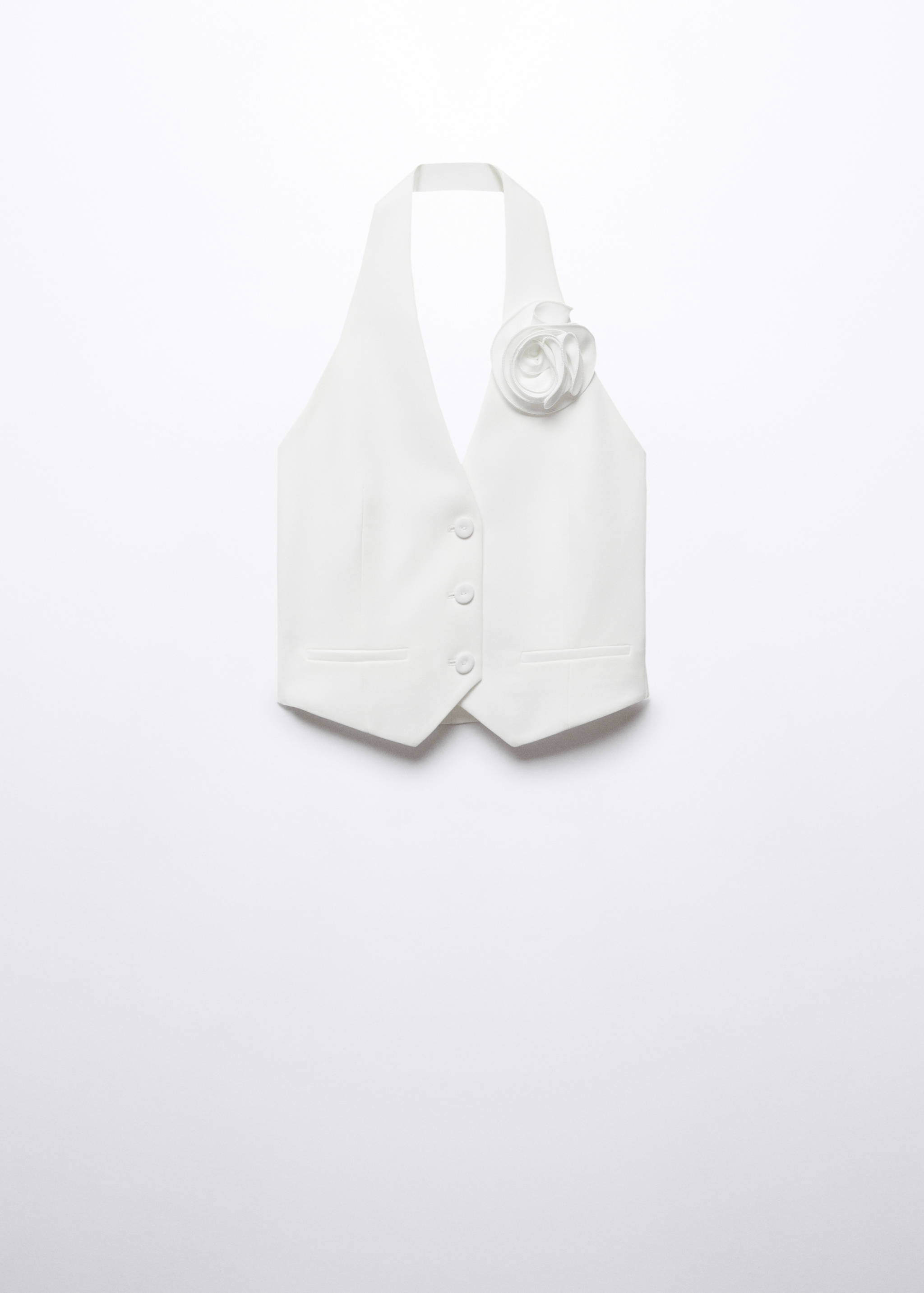 Gilet with floral appliqué  - Article without model